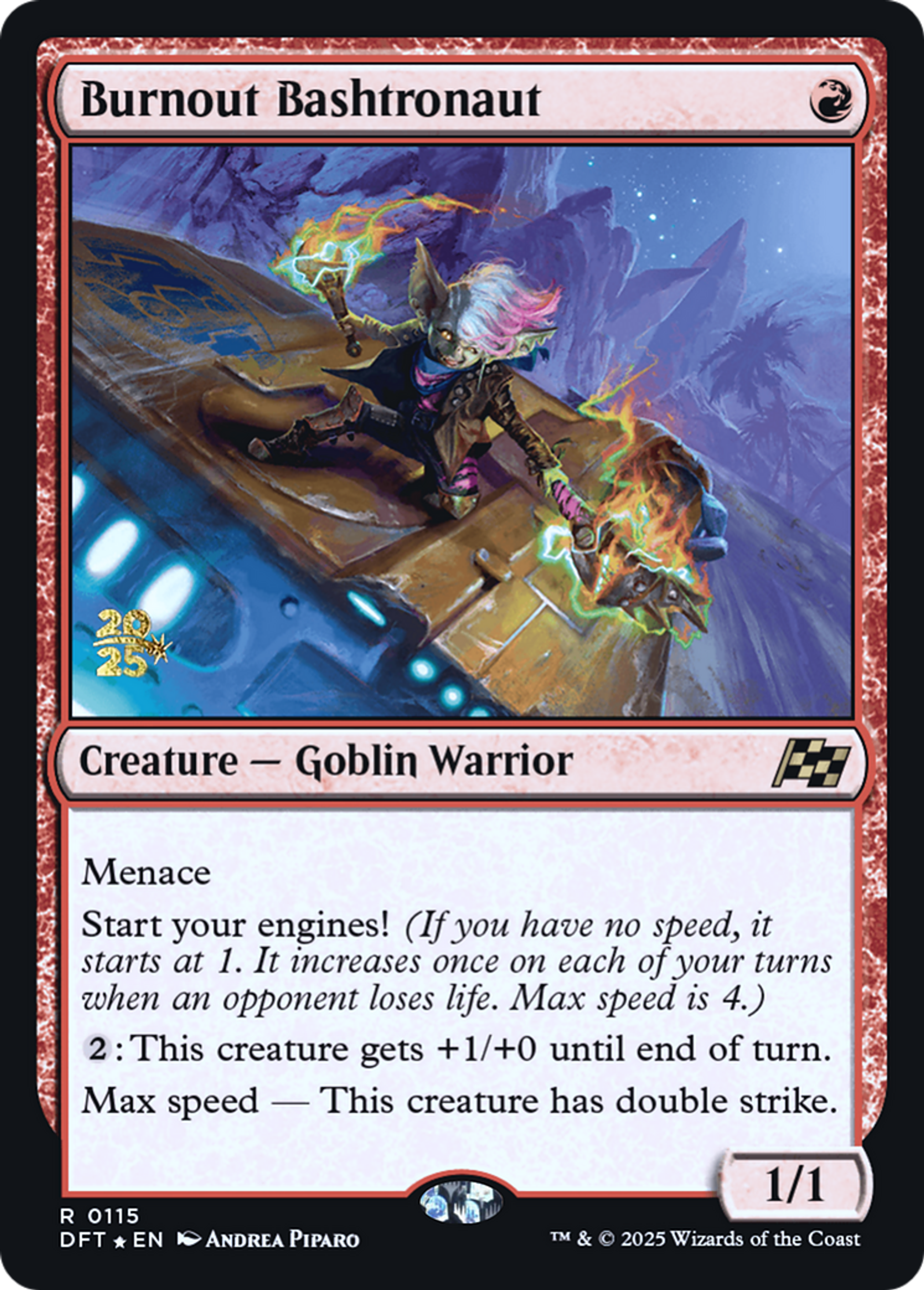 Burnout Bashtronaut — Aetherdrift Promos — Magic: The Gathering