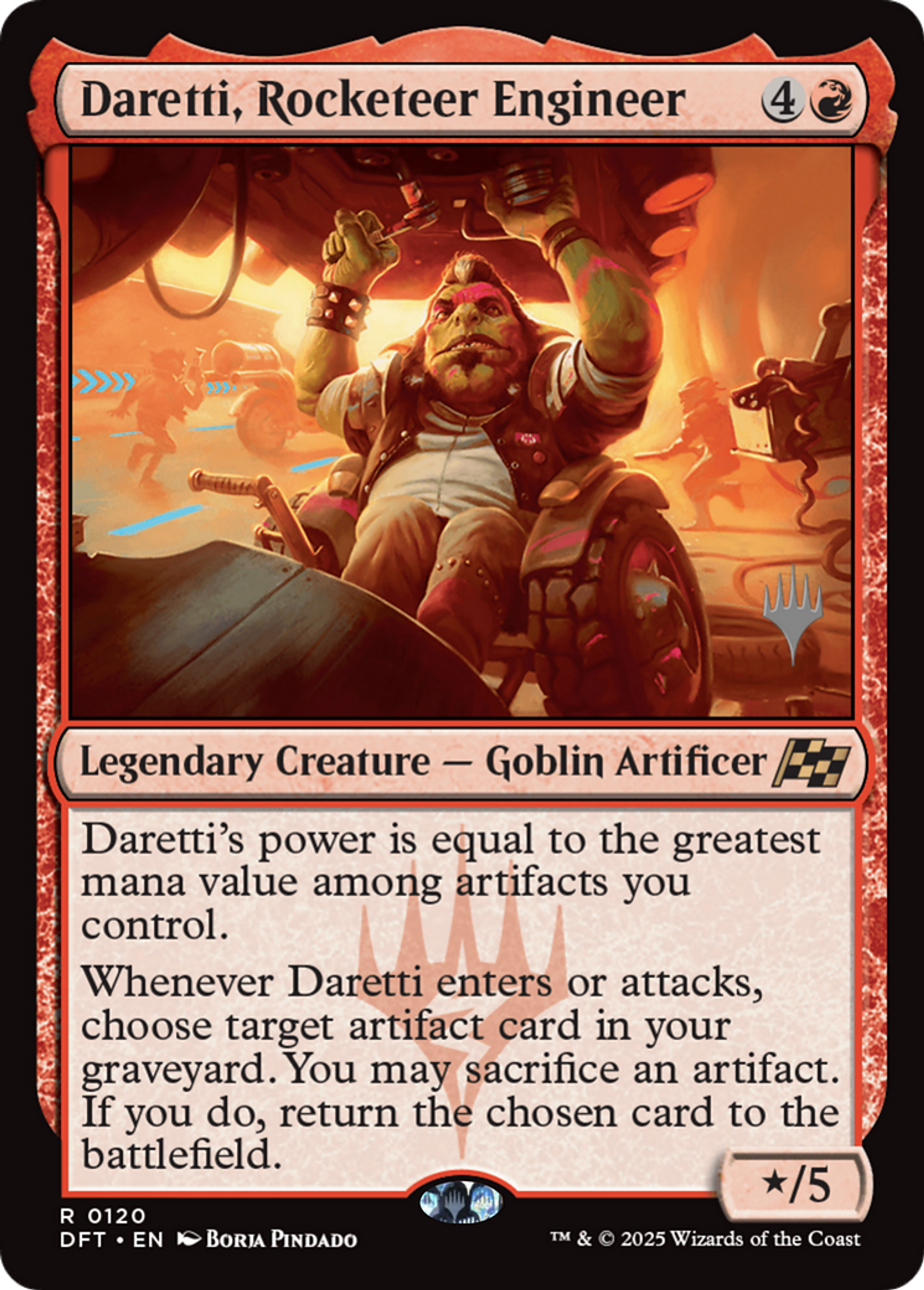 Daretti, Rocketeer Engineer — Aetherdrift Promos — Magic: The Gathering