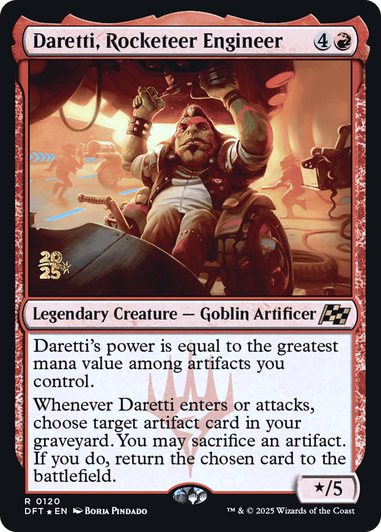 Daretti, Rocketeer Engineer — Aetherdrift Promos — Magic: The Gathering