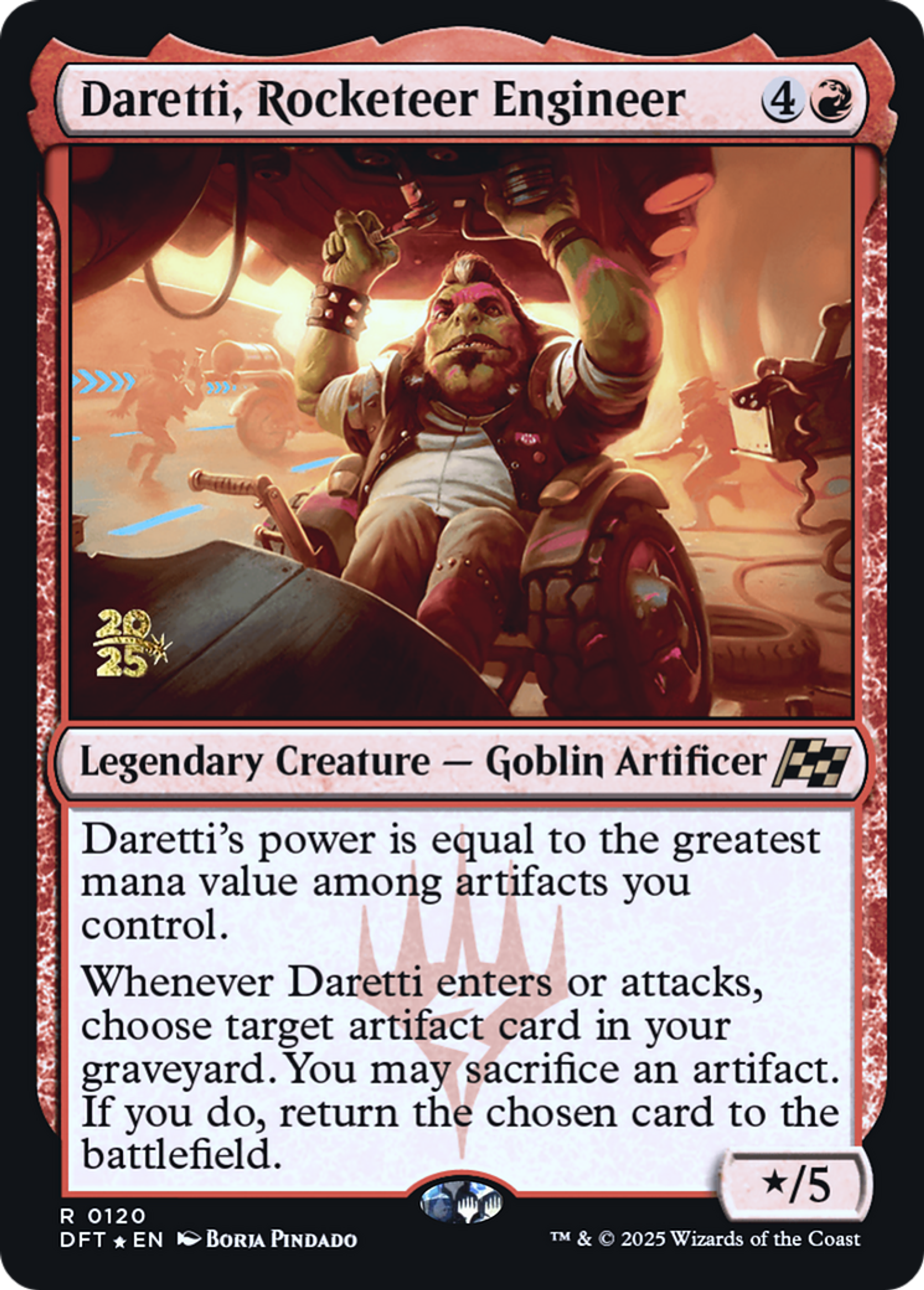 Daretti, Rocketeer Engineer — Aetherdrift Promos — Magic: The Gathering