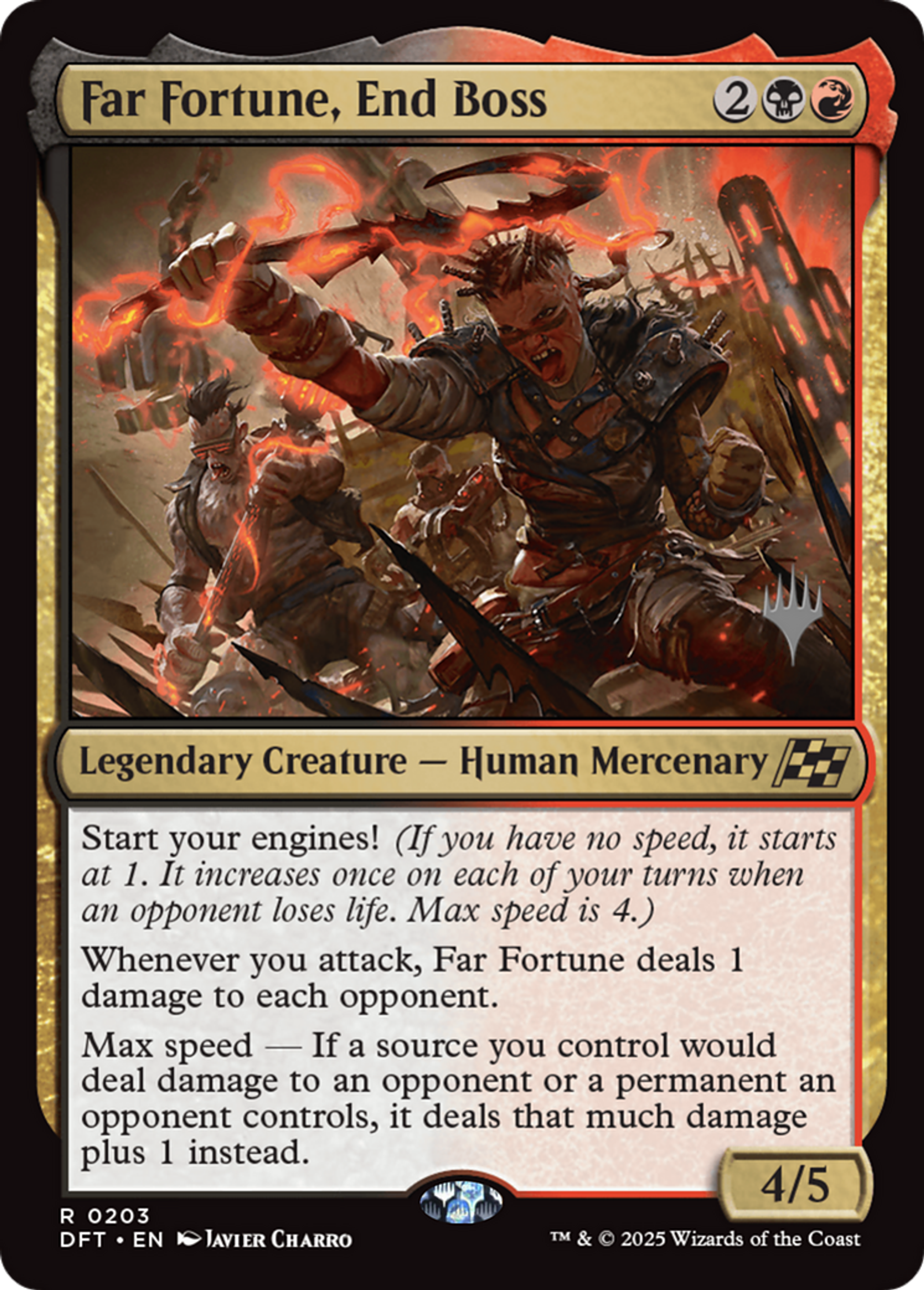 Far Fortune, End Boss — Aetherdrift Promos — Magic: The Gathering