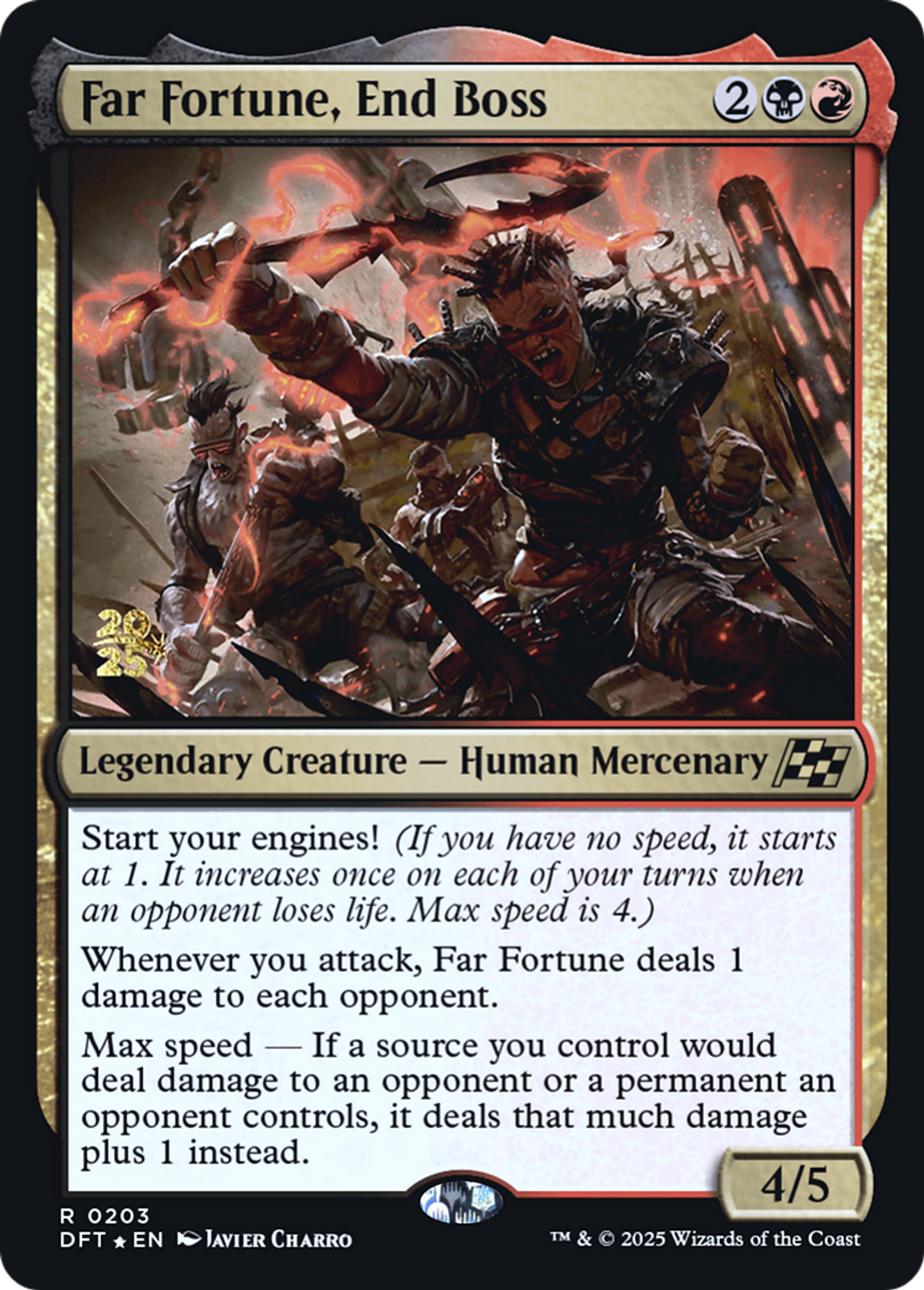 Far Fortune, End Boss — Aetherdrift Promos — Magic: The Gathering