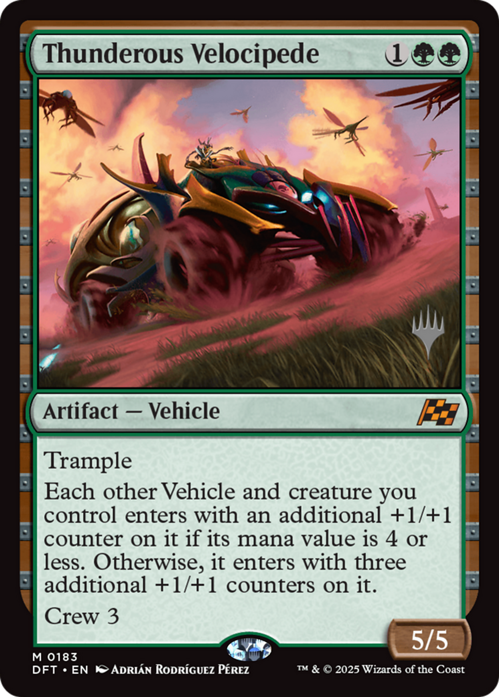 Thunderous Velocipede — Aetherdrift Promos — Magic: The Gathering