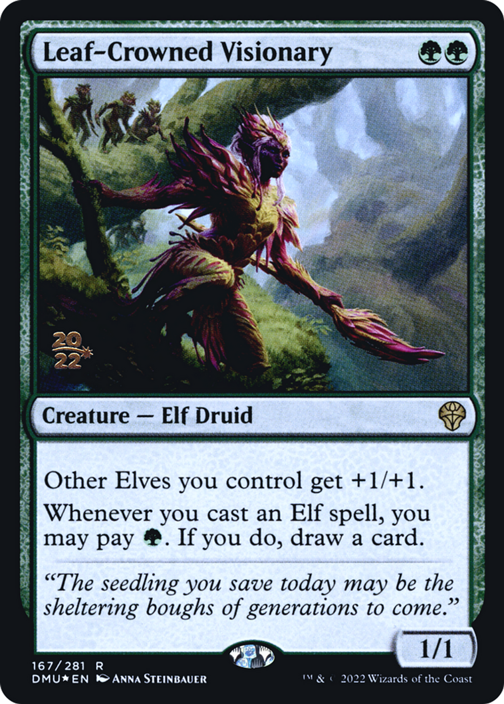 Visionnaire couronnée de feuilles — Dominaria United Promos — Magic: The Gathering