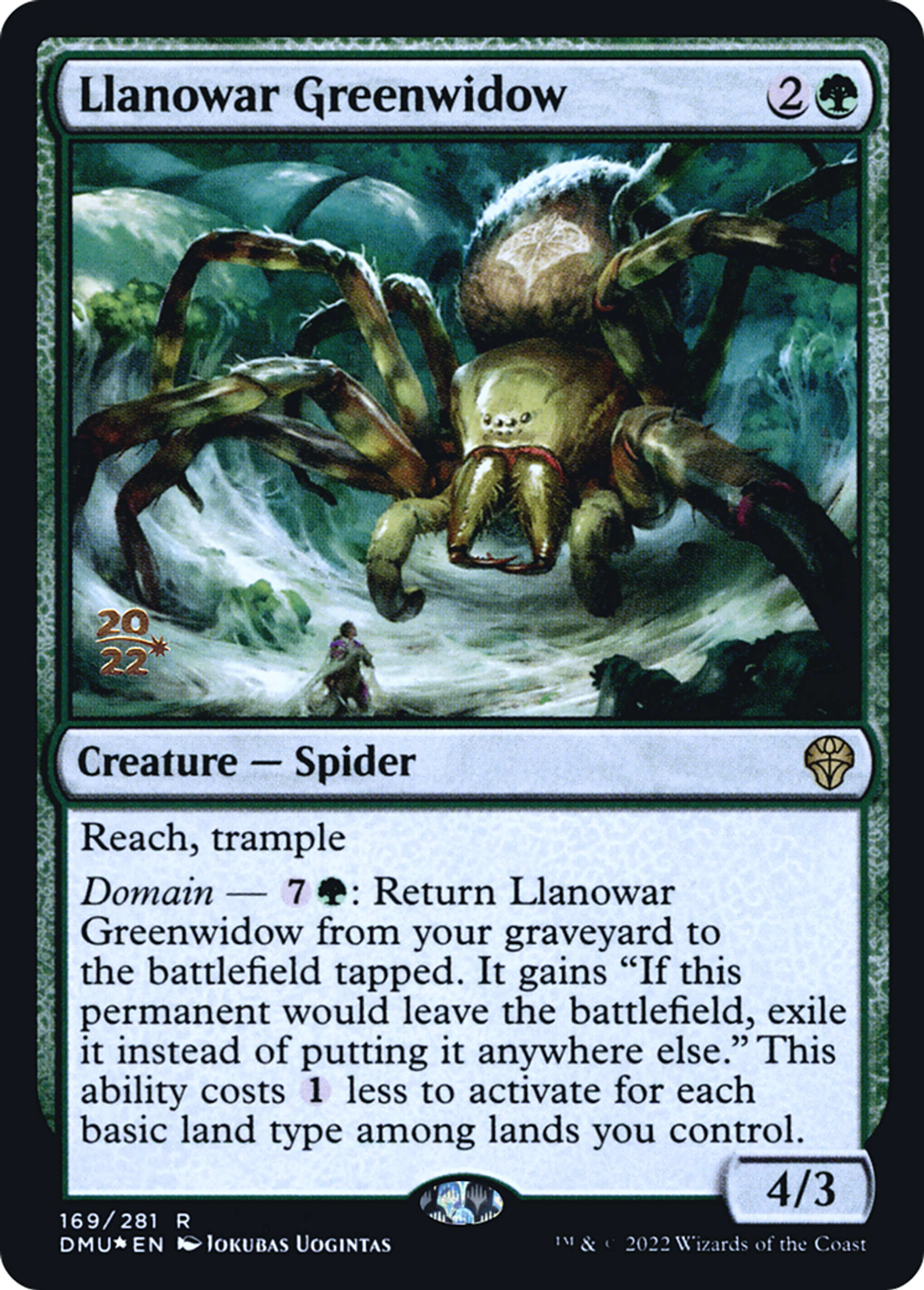Veuve verte de Llanowar — Dominaria United Promos — Magic: The Gathering