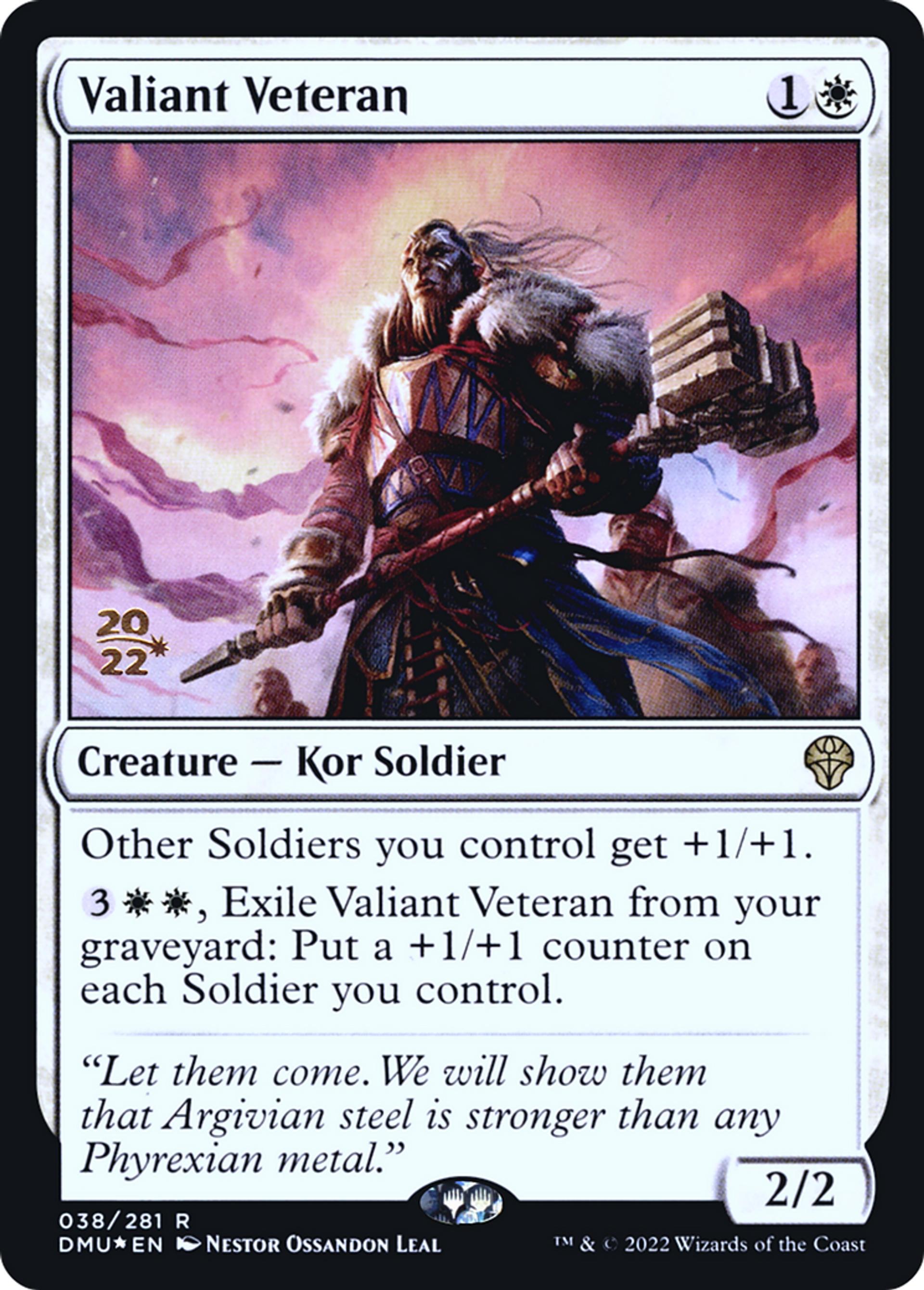 Vétéran vaillant — Dominaria United Promos — Magic: The Gathering