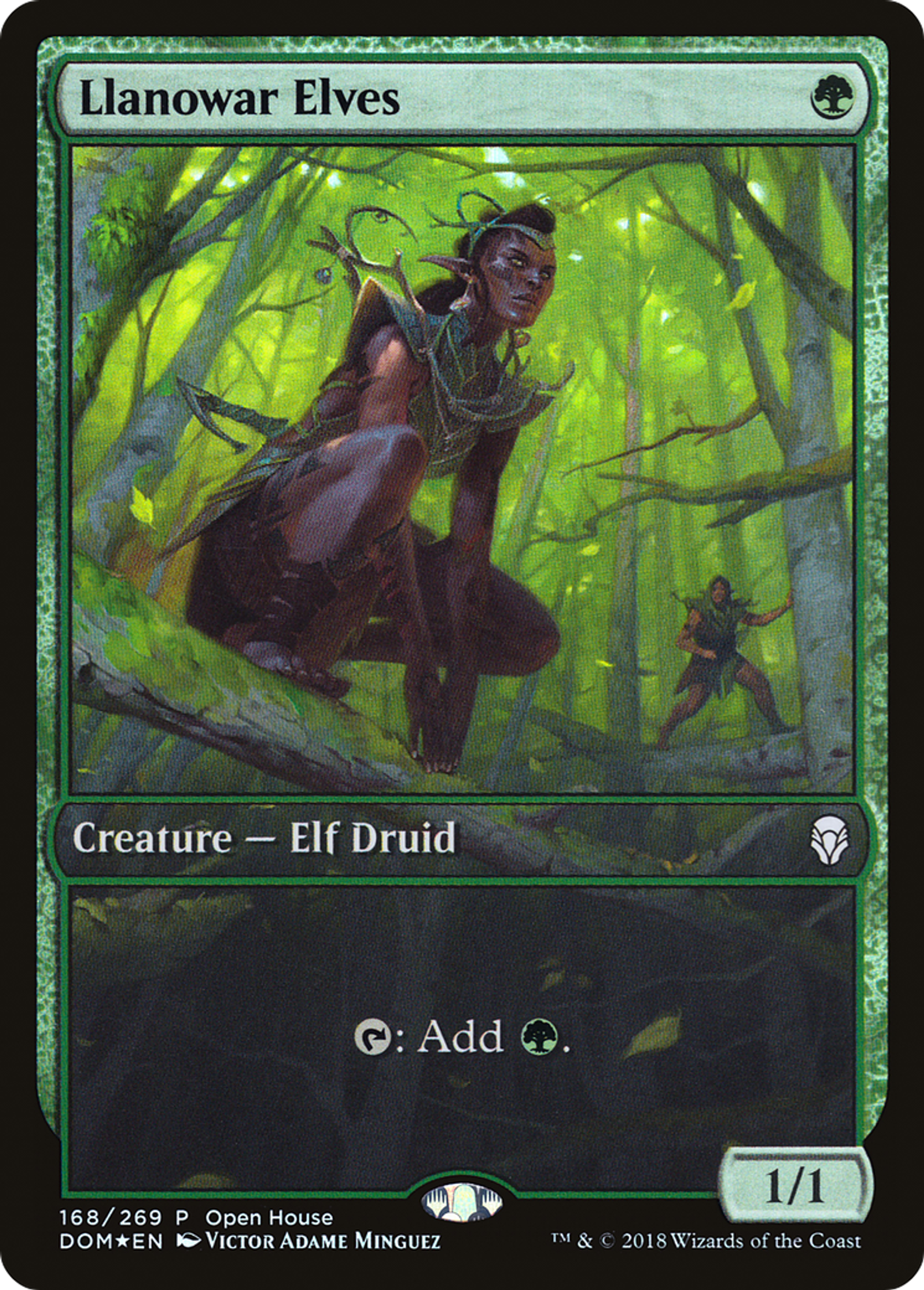 Llanowar Elves — Dominaria Promos — Magic: The Gathering