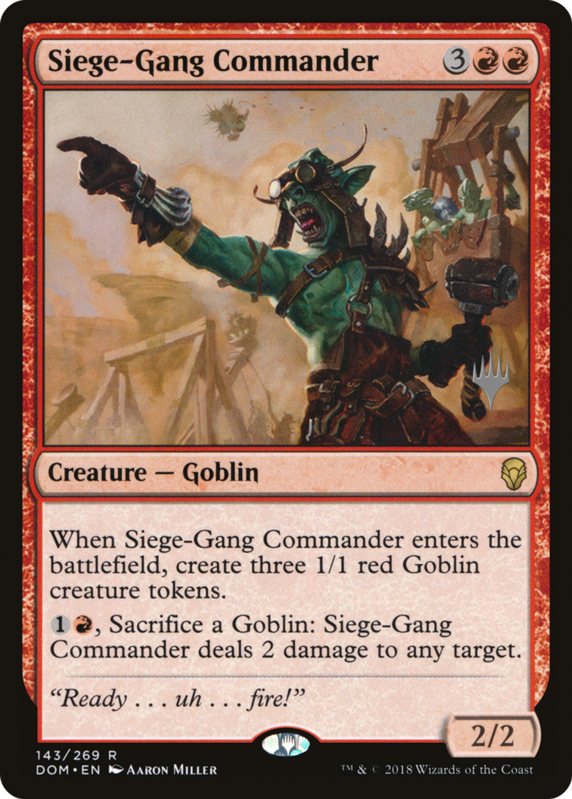 Siege-Gang Commander — Dominaria Promos — Magic: The Gathering