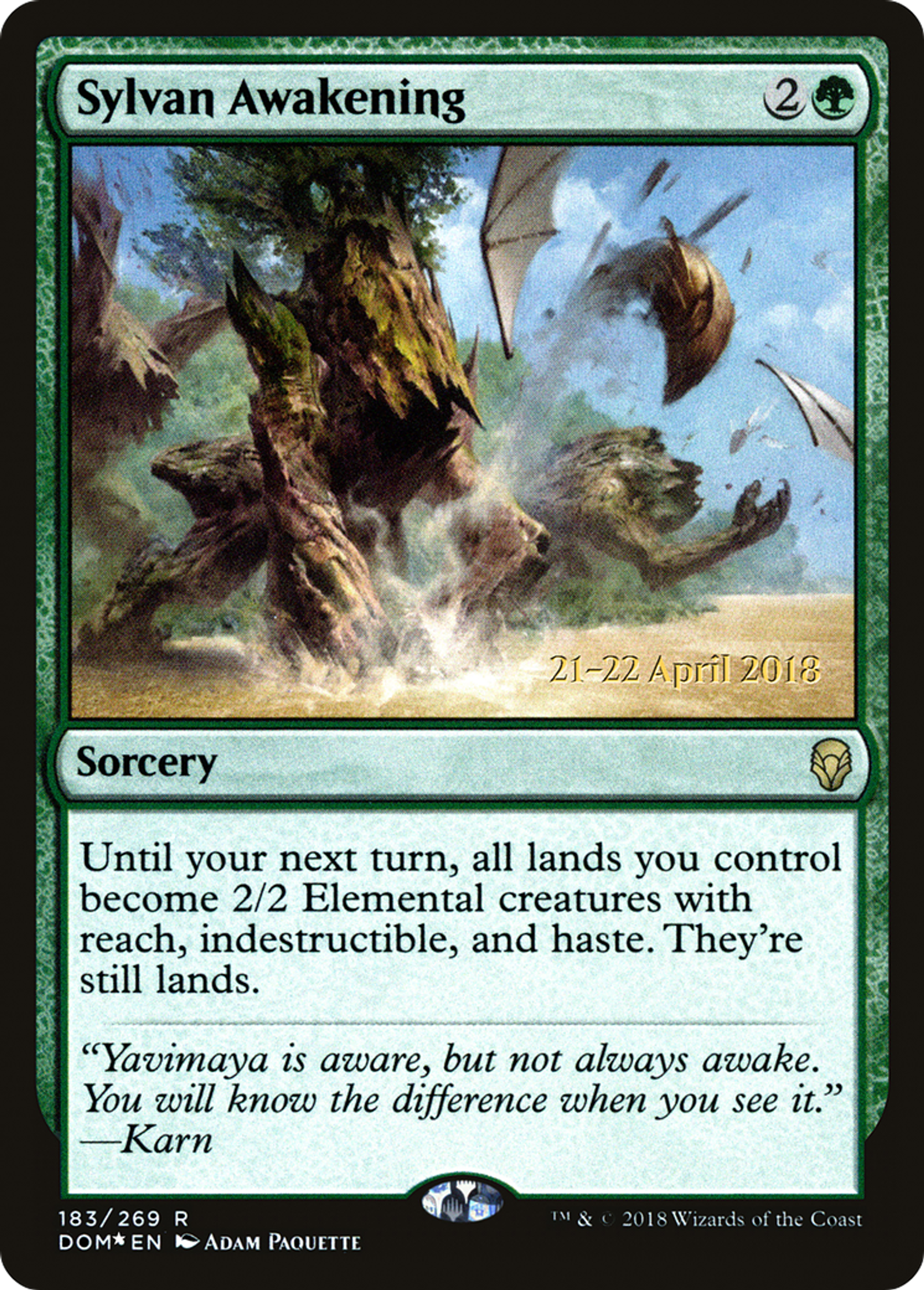 Sylvan Awakening — Dominaria Promos — Magic: The Gathering