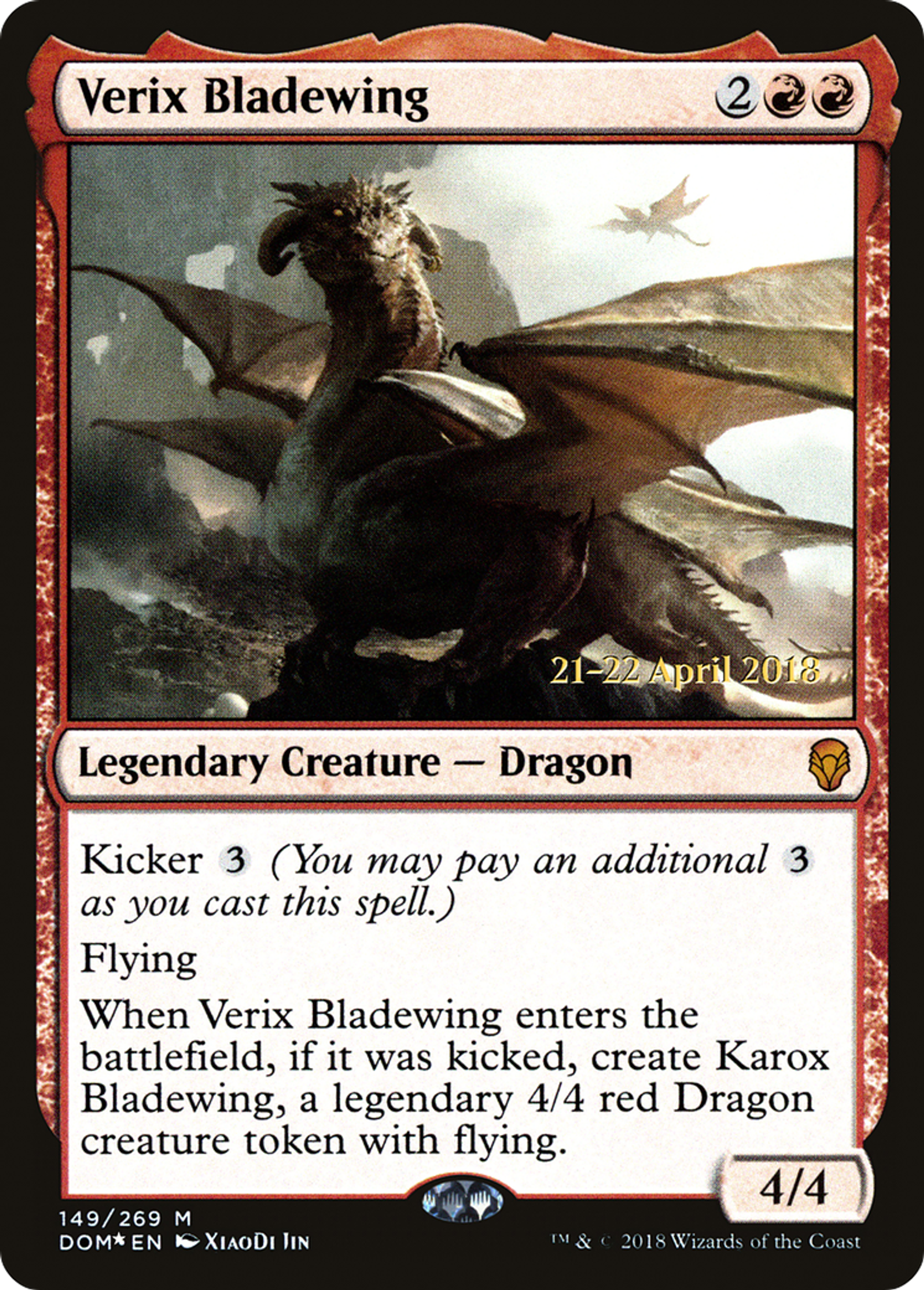 Verix Bladewing — Dominaria Promos — Magic: The Gathering