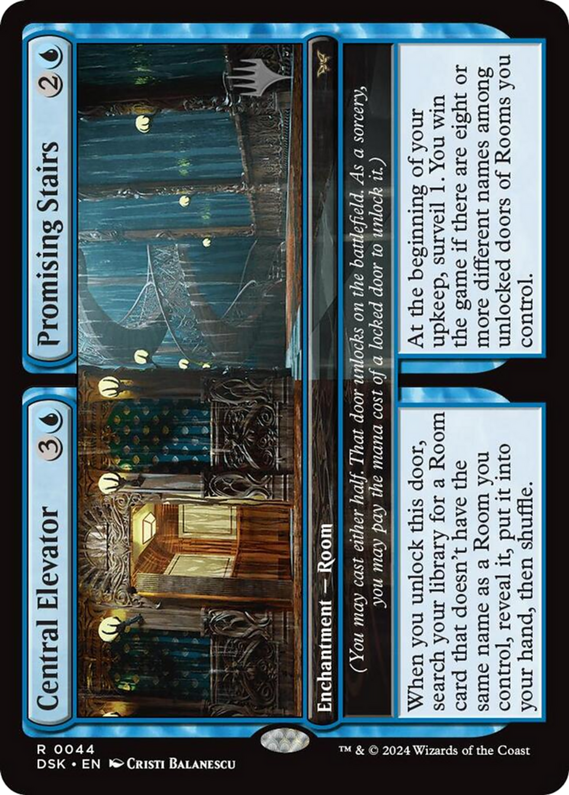 Central Elevator // Promising Stairs — Duskmourn: House of Horror Promos — Magic: The Gathering