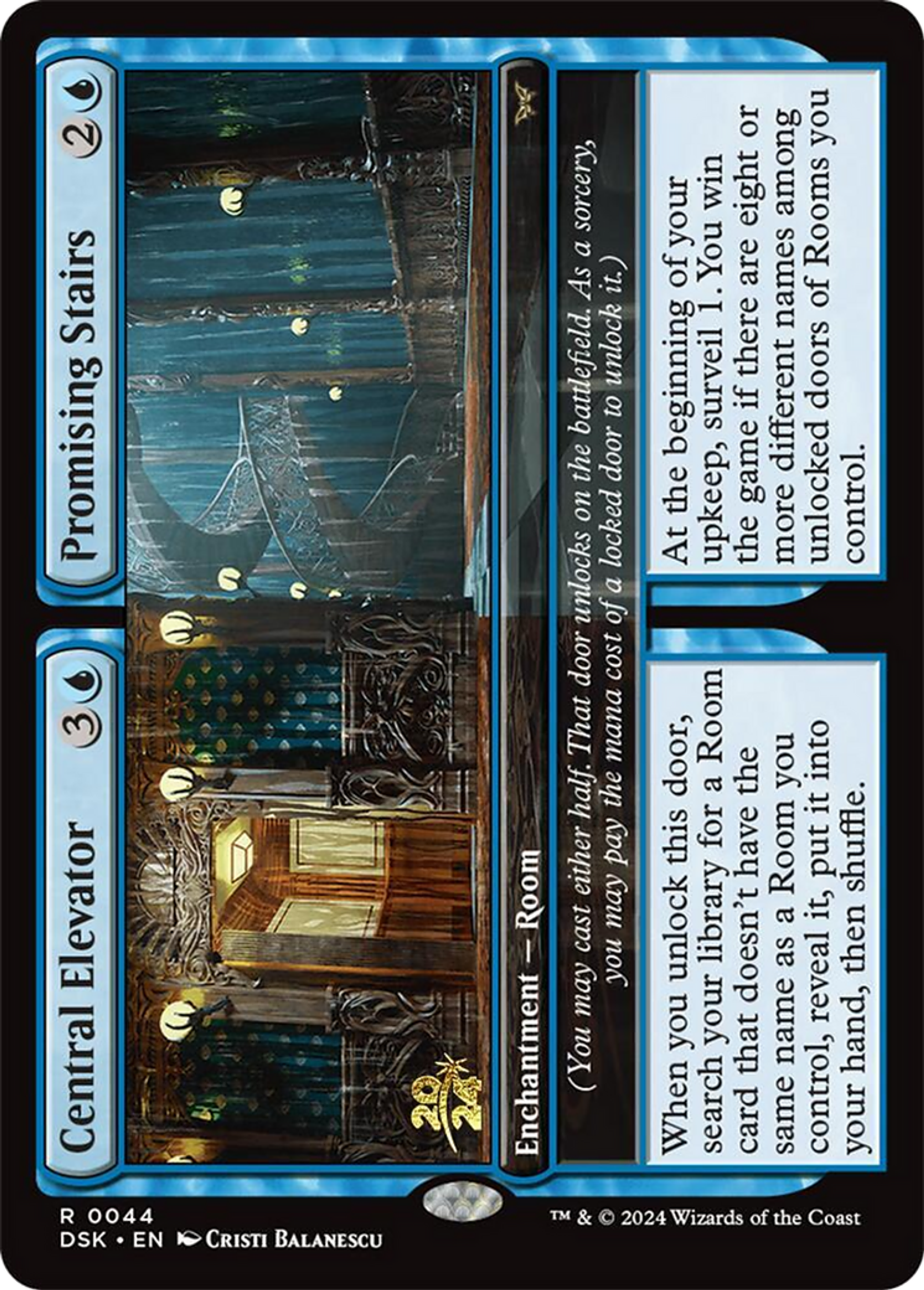 Central Elevator // Promising Stairs — Duskmourn: House of Horror Promos — Magic: The Gathering