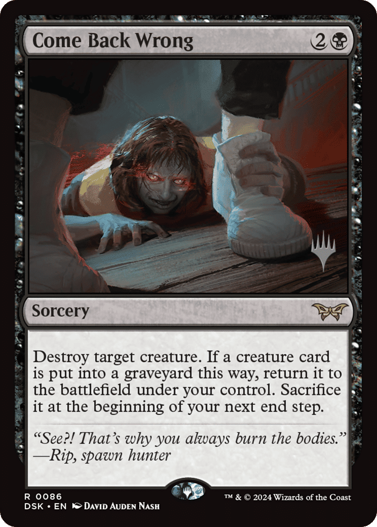 Come Back Wrong — Duskmourn: House of Horror Promos — Magic: The Gathering