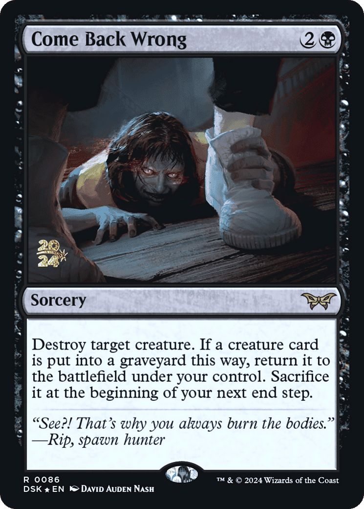 Come Back Wrong — Duskmourn: House of Horror Promos — Magic: The Gathering