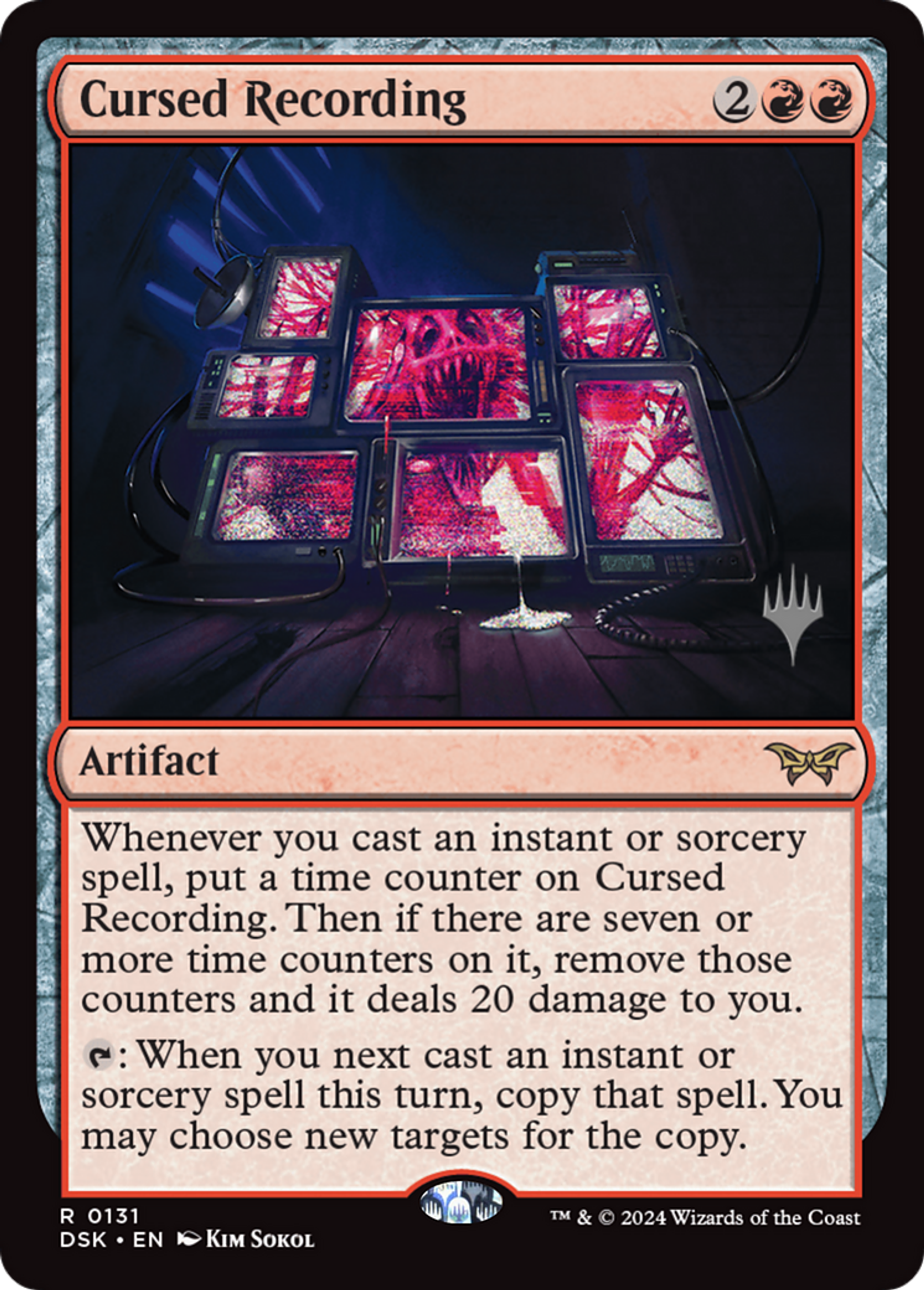 Cursed Recording — Duskmourn: House of Horror Promos — Magic: The Gathering