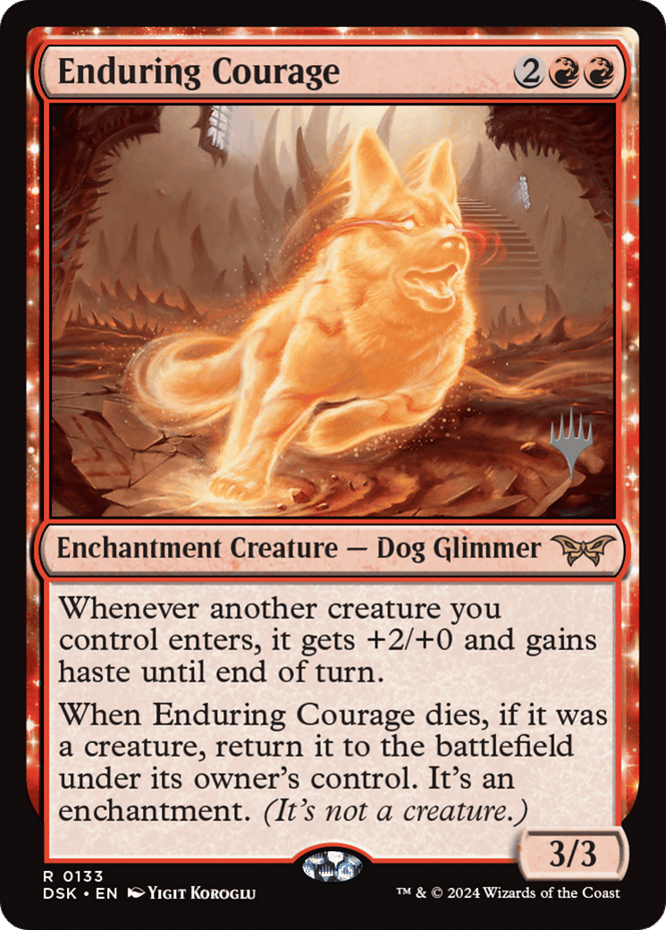 Enduring Courage — Duskmourn: House of Horror Promos — Magic: The Gathering