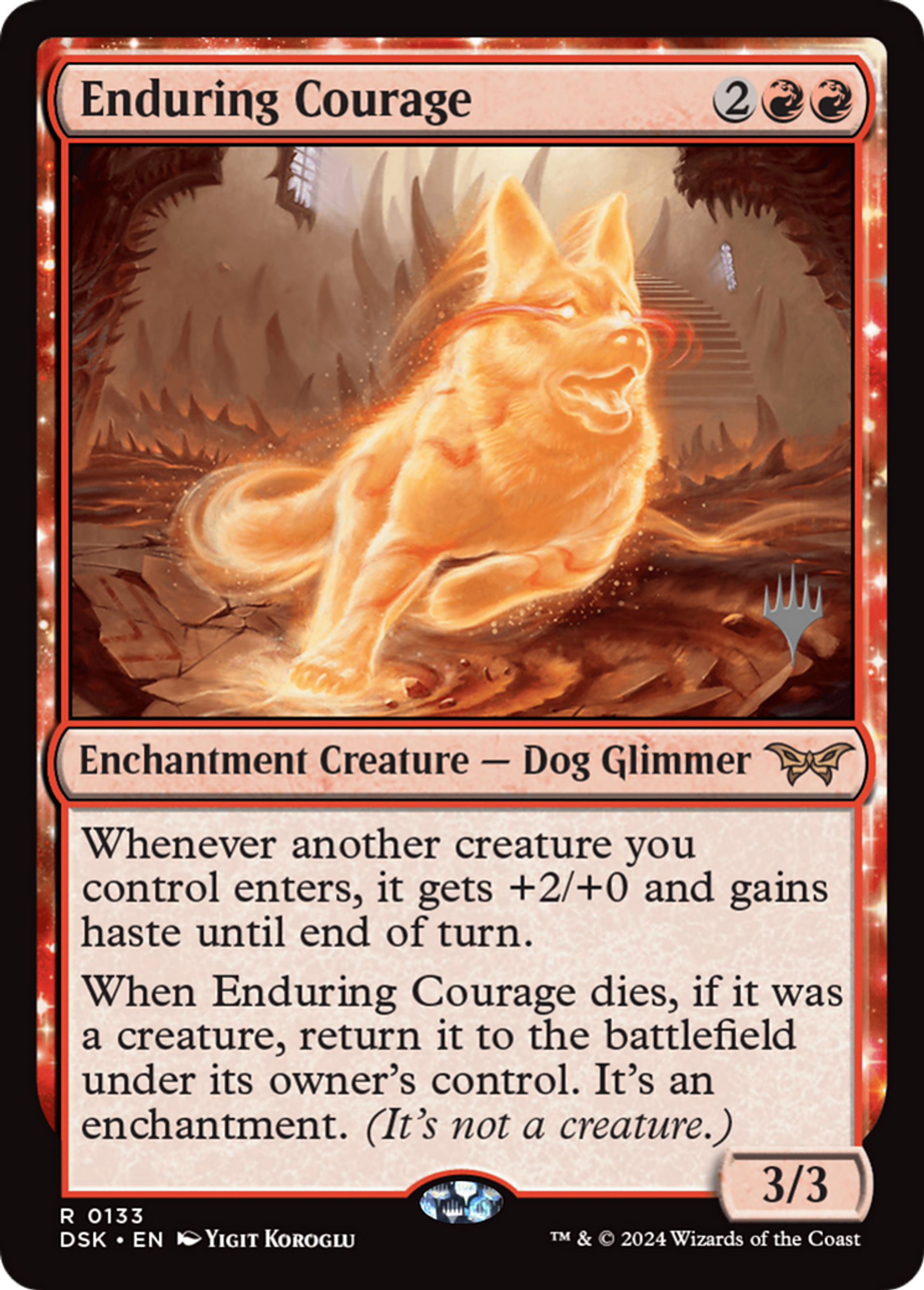 Enduring Courage — Duskmourn: House of Horror Promos — Magic: The Gathering