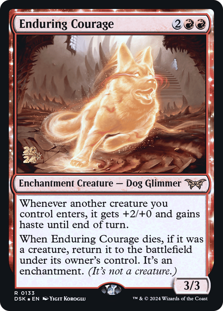 Enduring Courage — Duskmourn: House of Horror Promos — Magic: The Gathering
