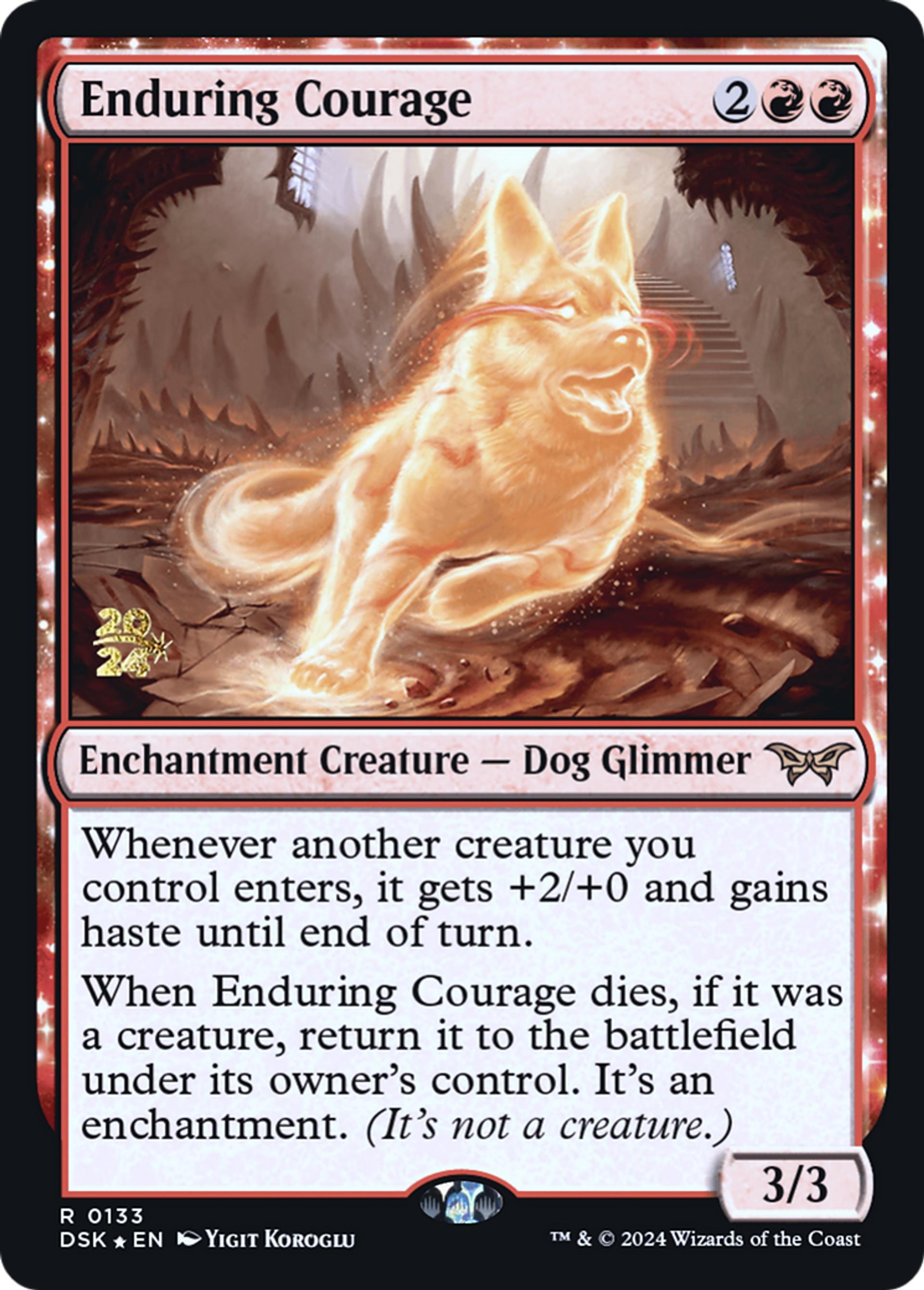 Enduring Courage — Duskmourn: House of Horror Promos — Magic: The Gathering