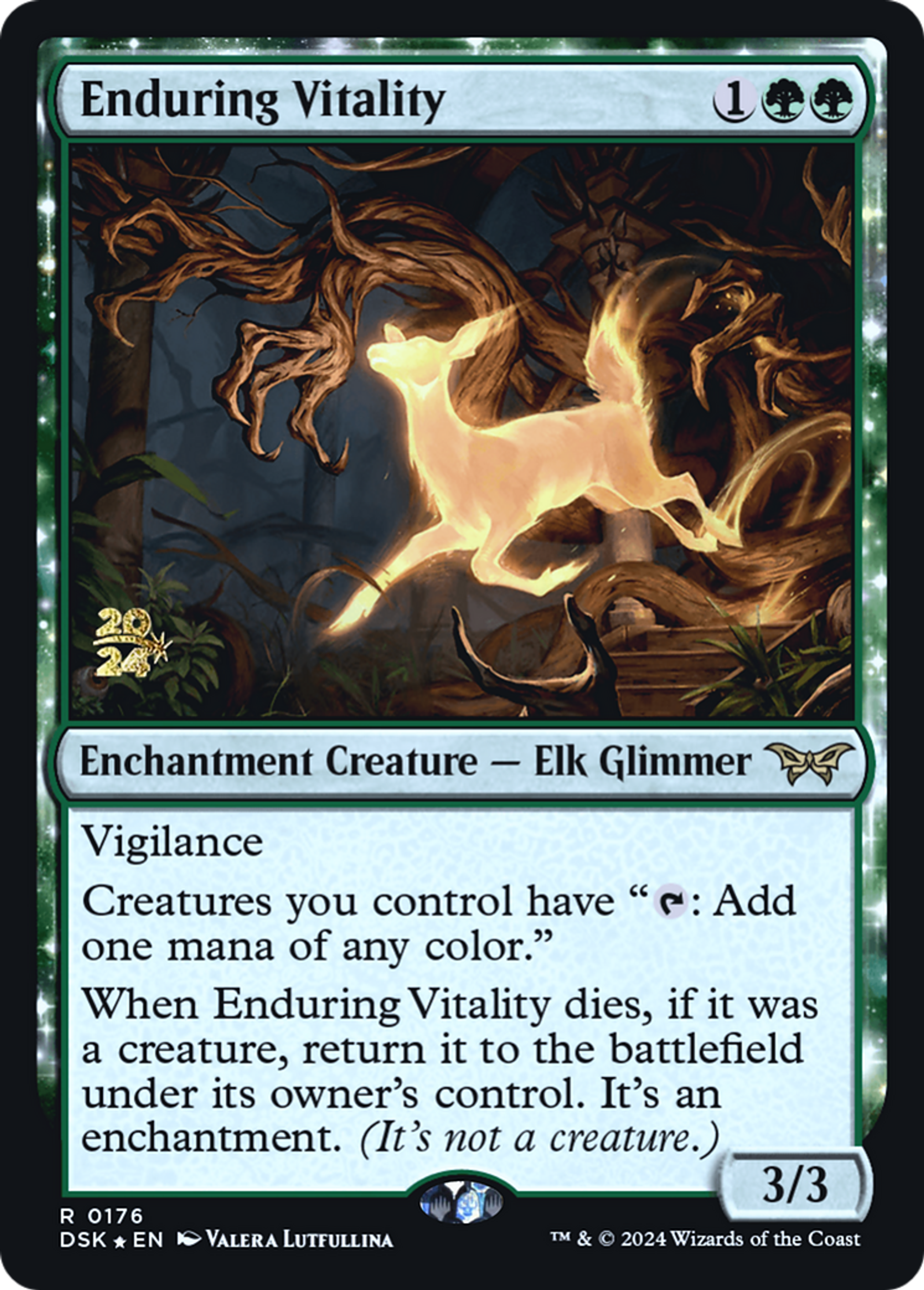 Enduring Vitality — Duskmourn: House of Horror Promos — Magic: The Gathering