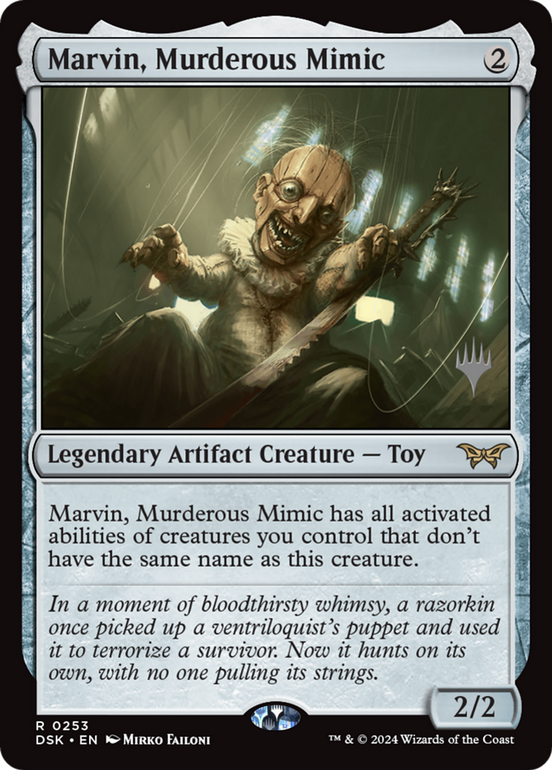 Marvin, Murderous Mimic — Duskmourn: House of Horror Promos — Magic: The Gathering