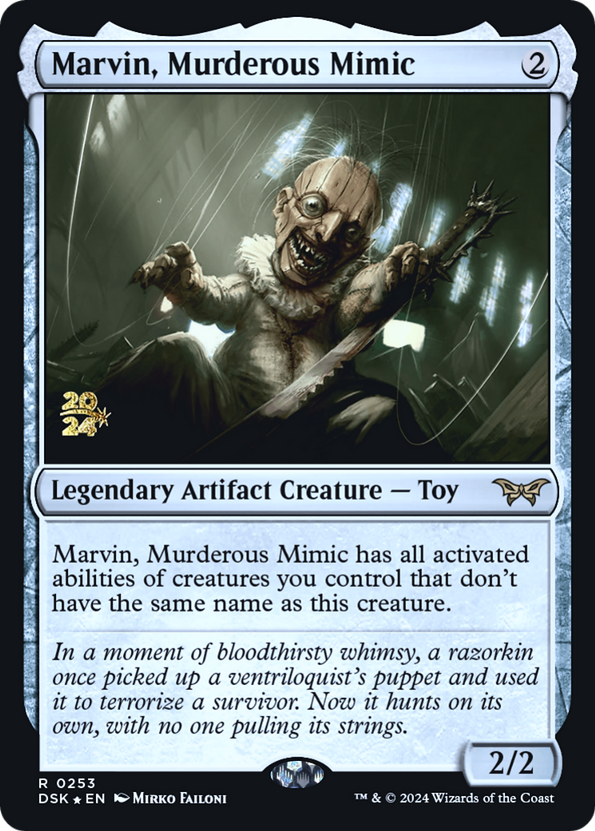 Marvin, Murderous Mimic — Duskmourn: House of Horror Promos — Magic: The Gathering