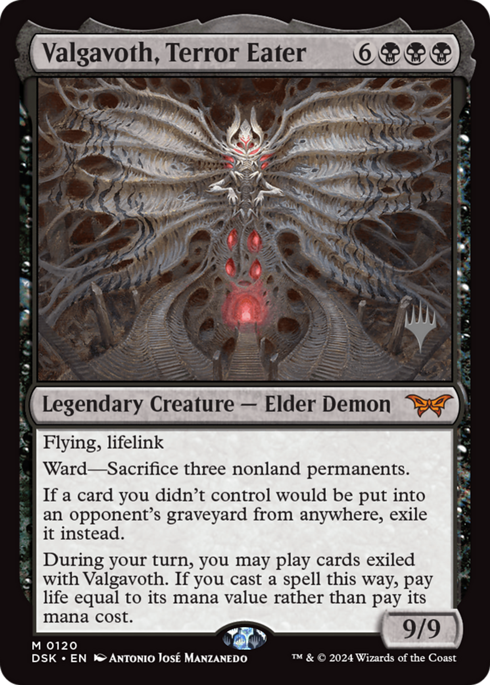 Valgavoth, Terror Eater — Duskmourn: House of Horror Promos — Magic: The Gathering