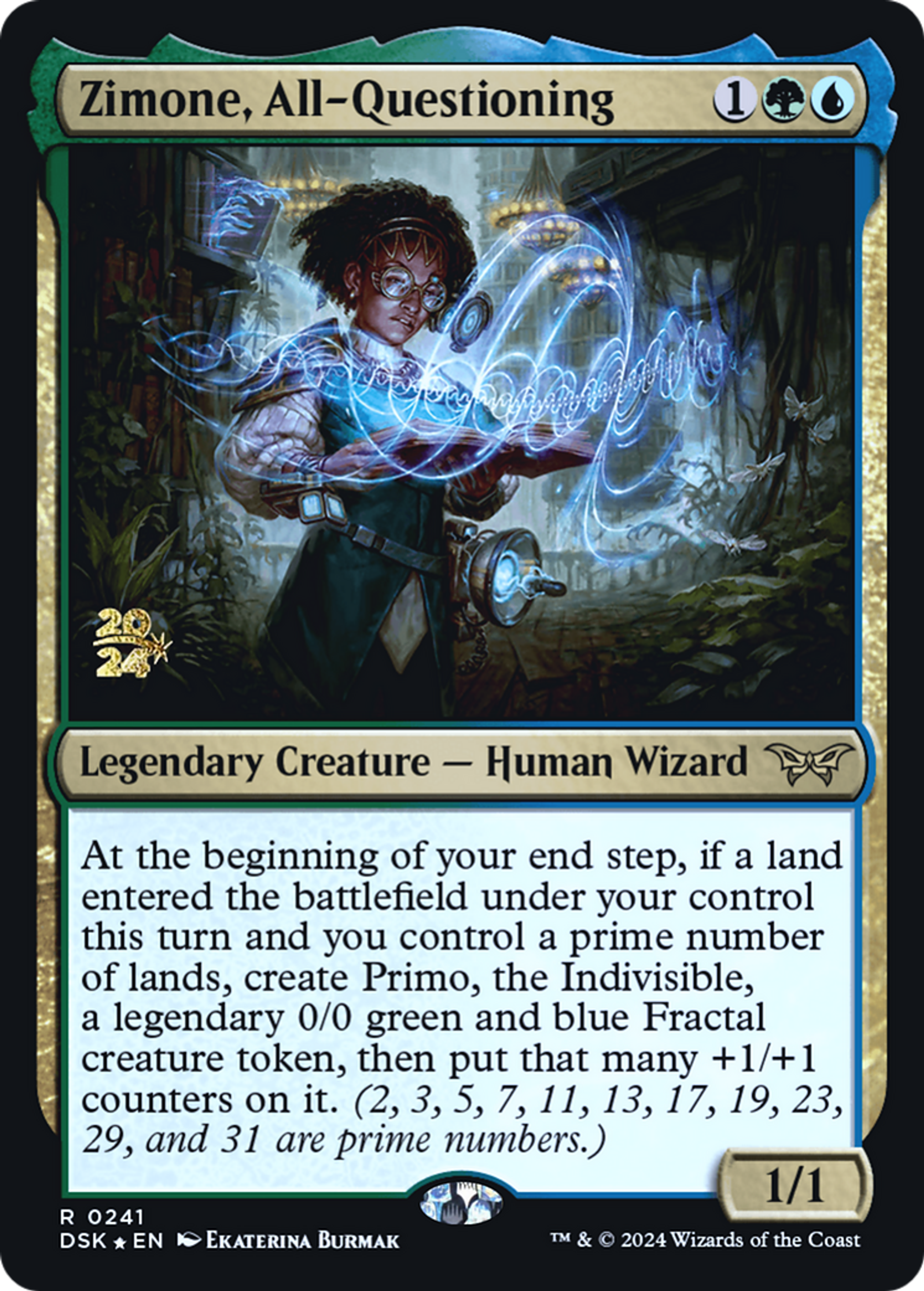 Zimone, All-Questioning — Duskmourn: House of Horror Promos — Magic: The Gathering