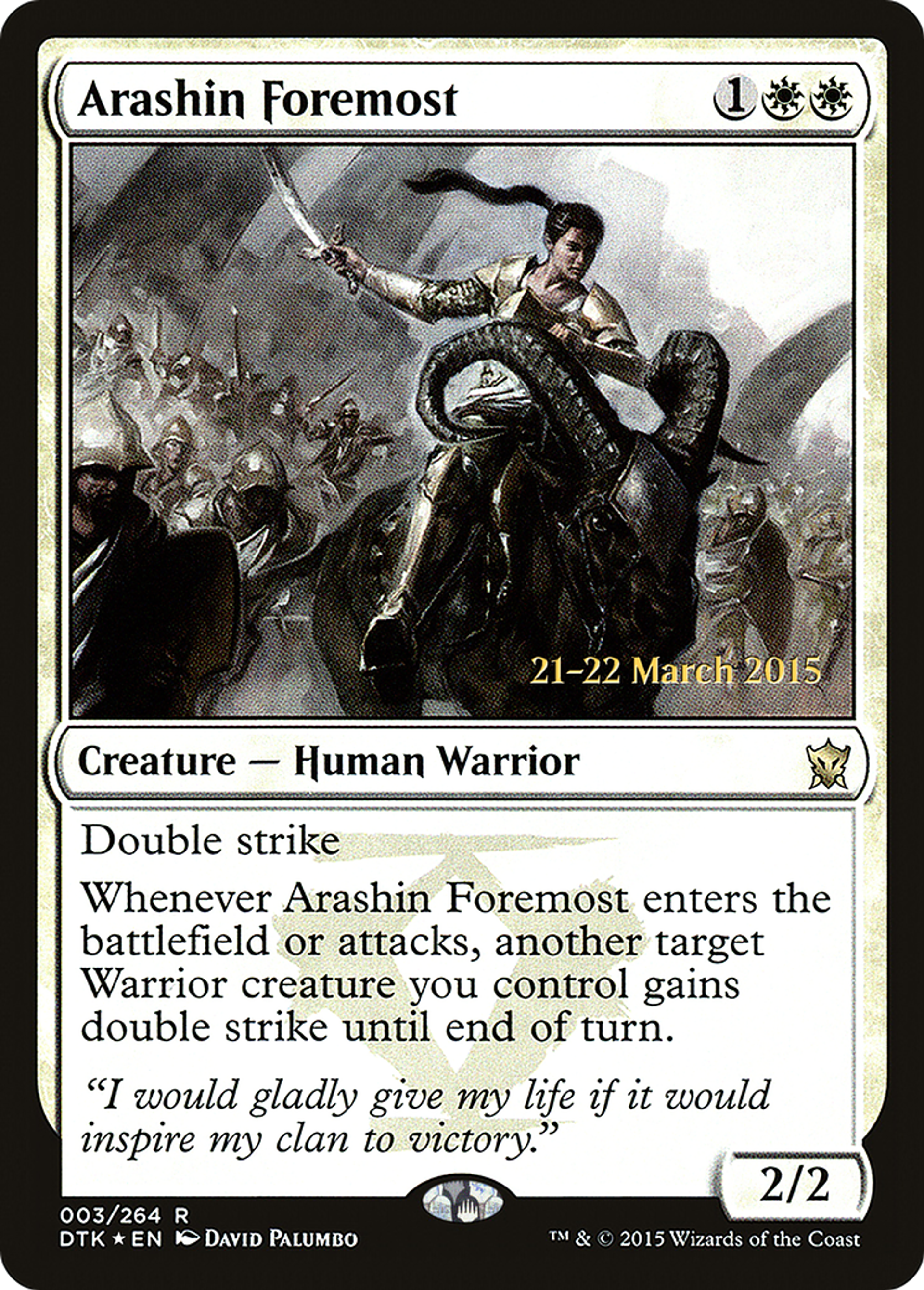 Arashin Foremost — Dragons of Tarkir Promos — Magic: The Gathering