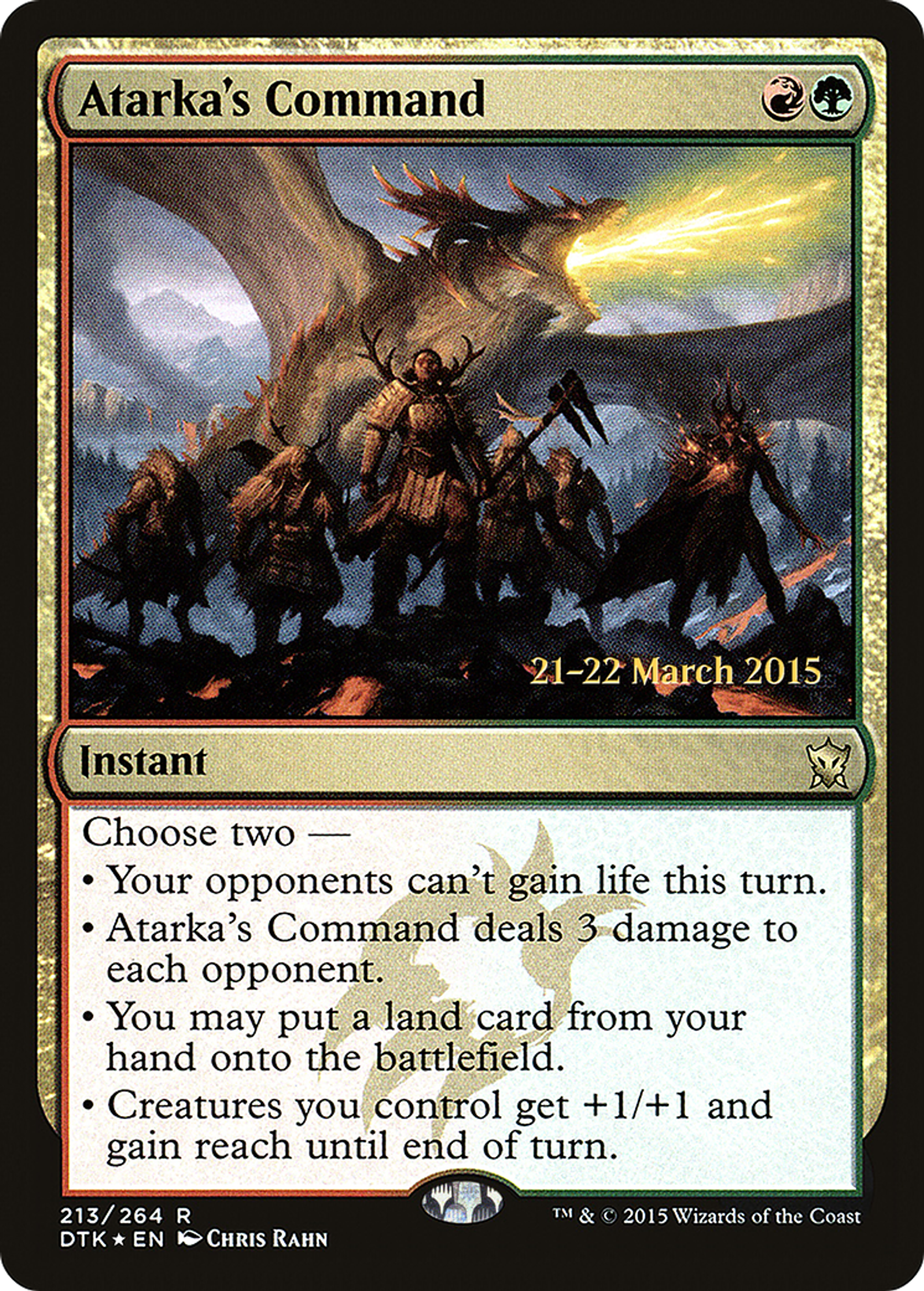 Atarka's Command — Dragons of Tarkir Promos — Magic: The Gathering