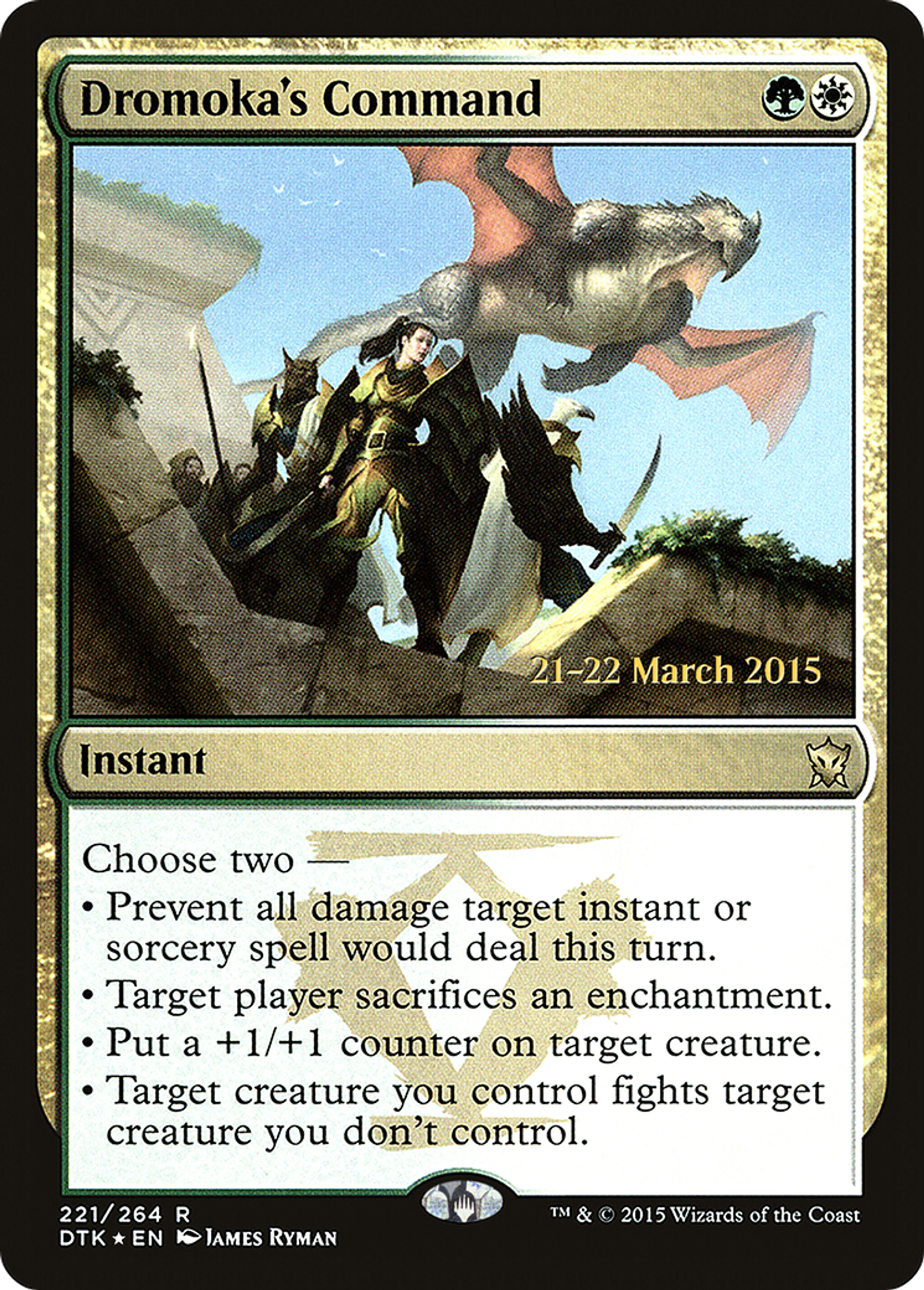 Dromoka's Command — Dragons of Tarkir Promos — Magic: The Gathering