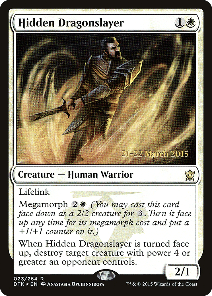 Hidden Dragonslayer — Dragons of Tarkir Promos — Magic: The Gathering
