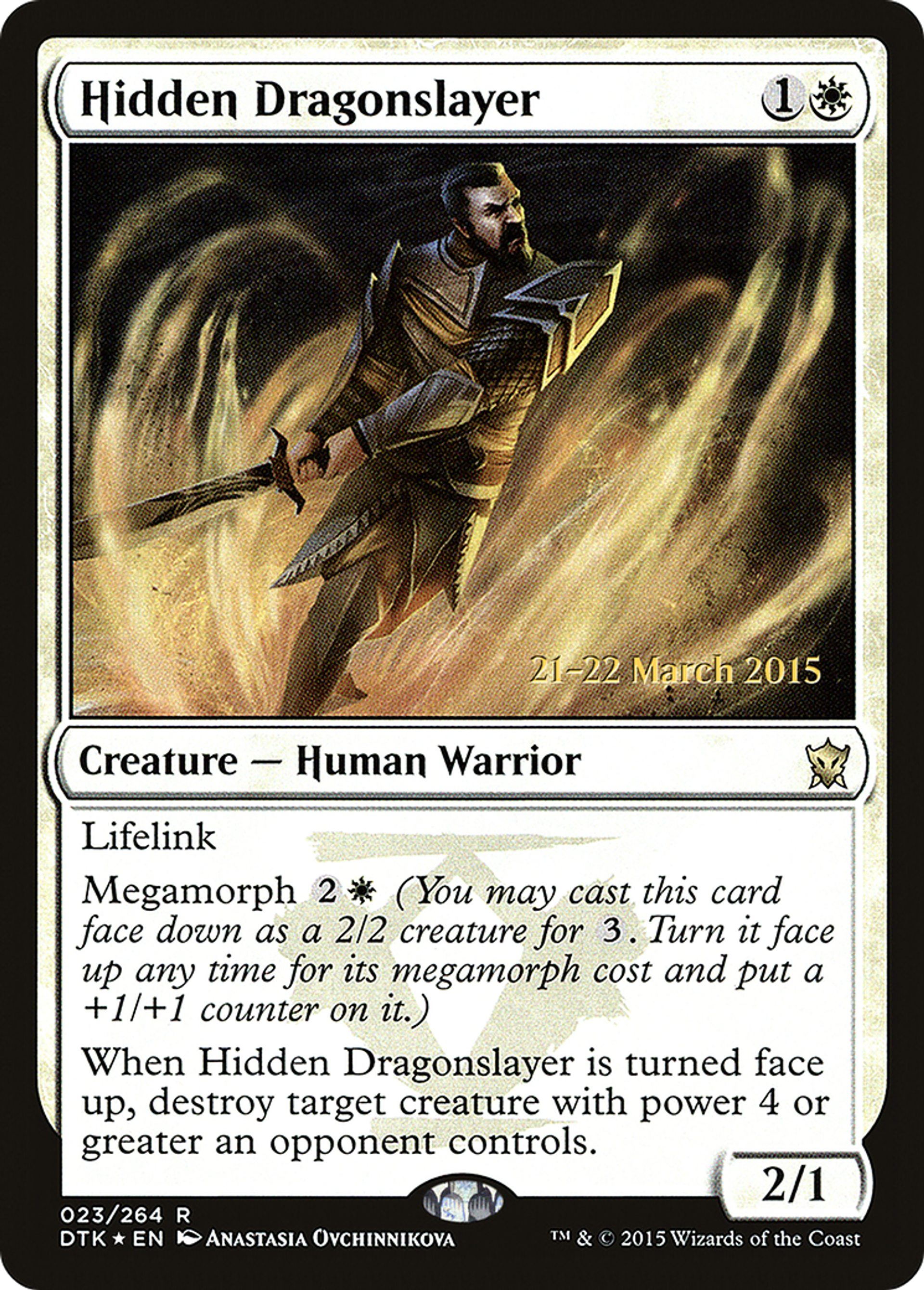 Hidden Dragonslayer — Dragons of Tarkir Promos — Magic: The Gathering
