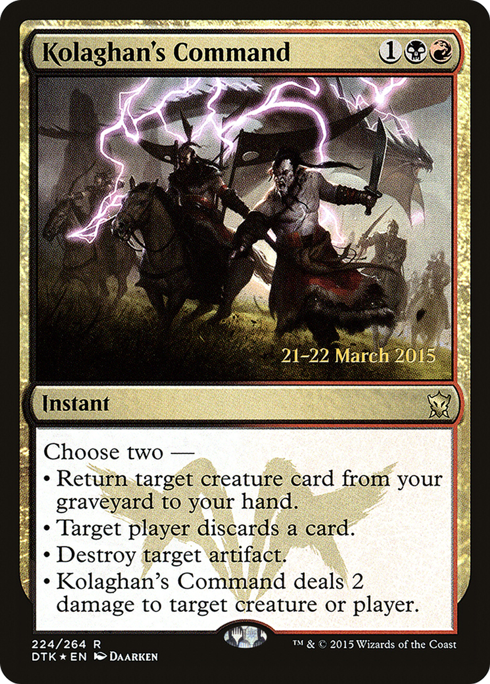 Kolaghan's Command — Dragons of Tarkir Promos — Magic: The Gathering