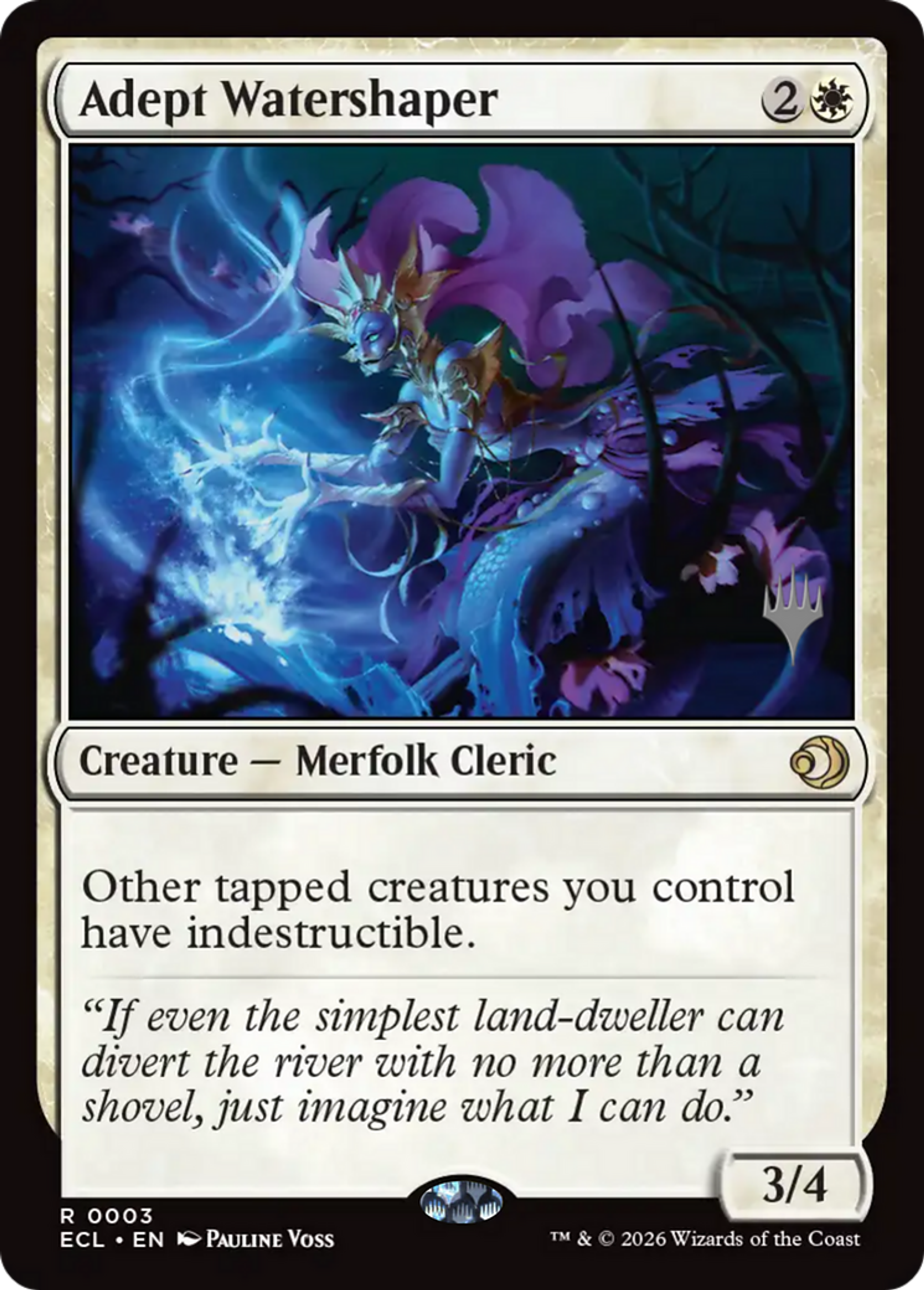 Adept Watershaper — Lorwyn Eclipsed Promos — Magic: The Gathering