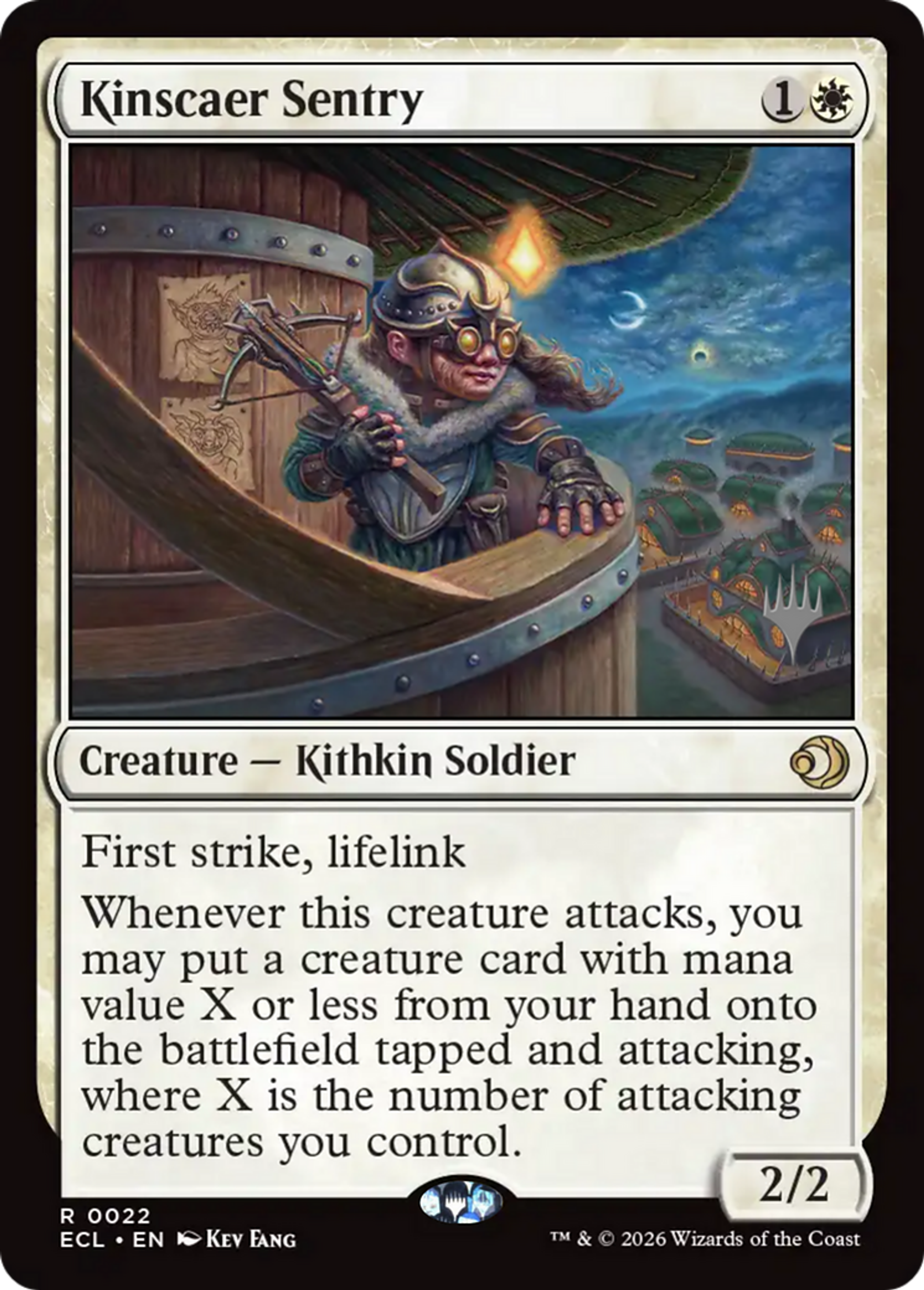 Sentinelle de Kinscaër — Lorwyn Eclipsed Promos — Magic: The Gathering