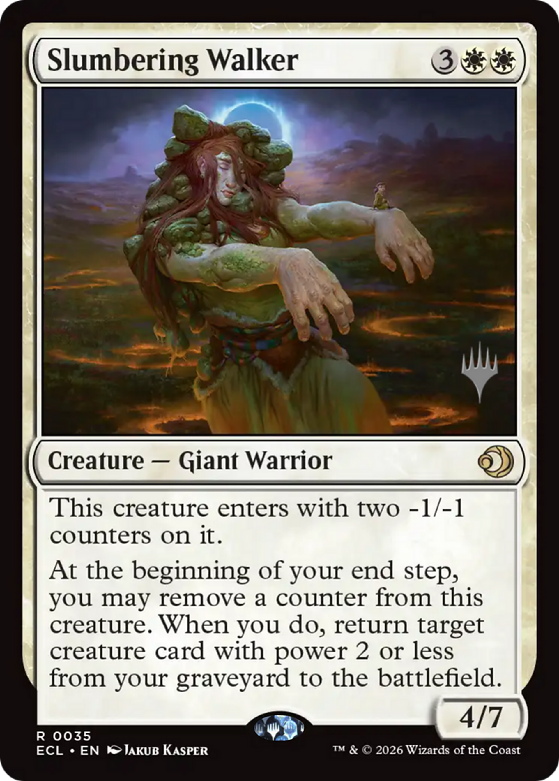 Slumbering Walker — Lorwyn Eclipsed Promos — Magic: The Gathering