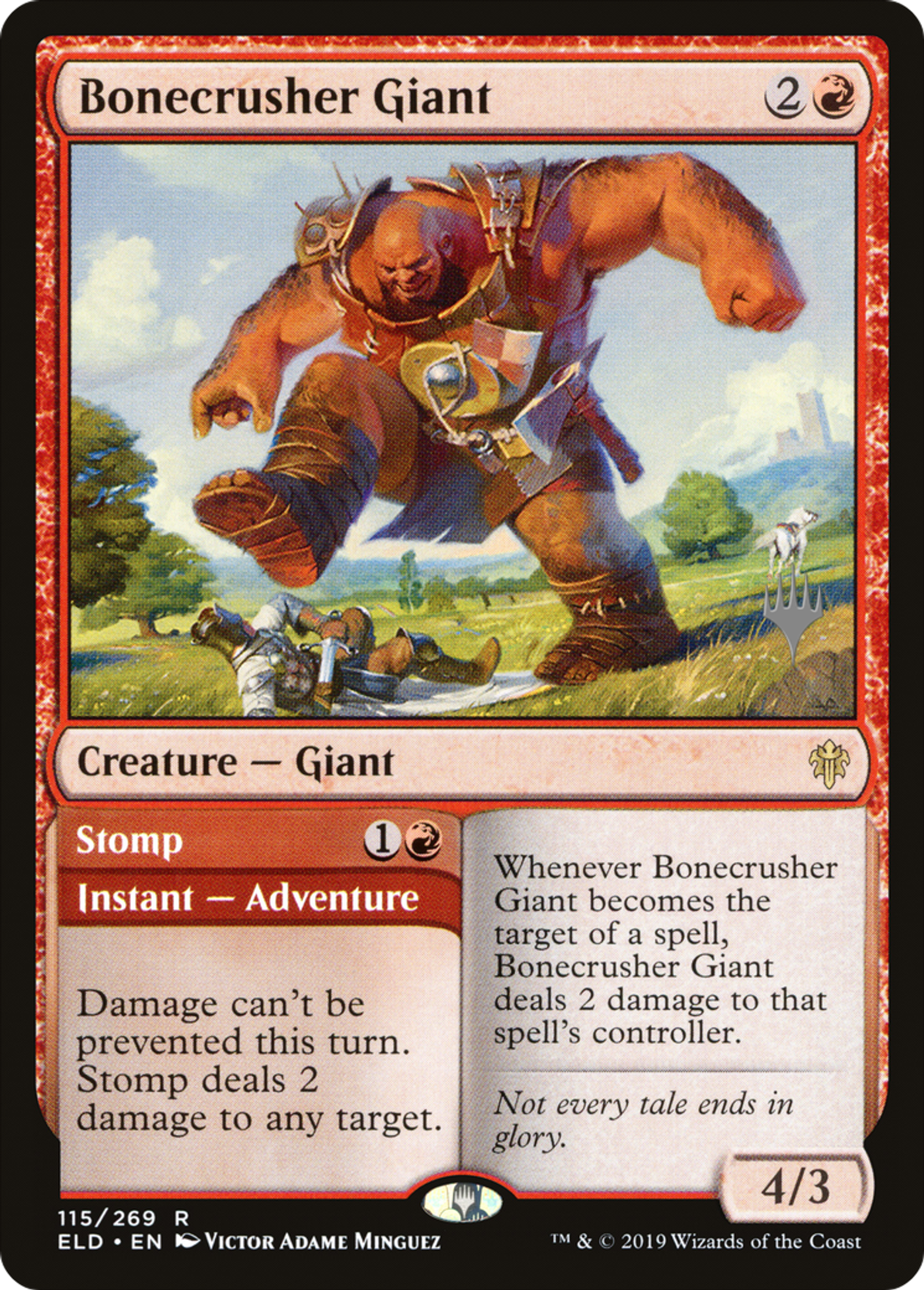 Géant craque-os // Piétineur — Throne of Eldraine Promos — Magic: The Gathering