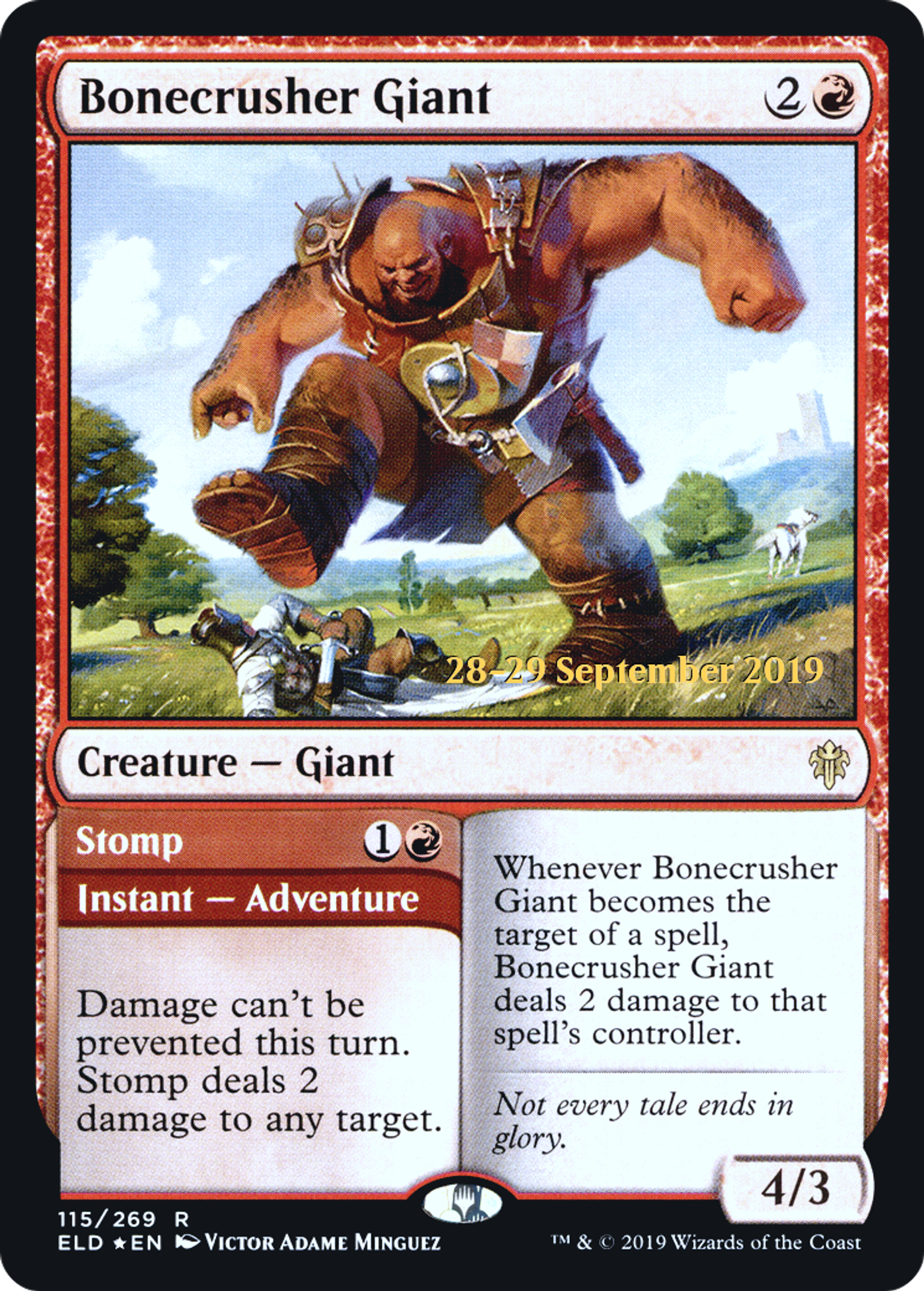 Géant craque-os // Piétineur — Throne of Eldraine Promos — Magic: The Gathering
