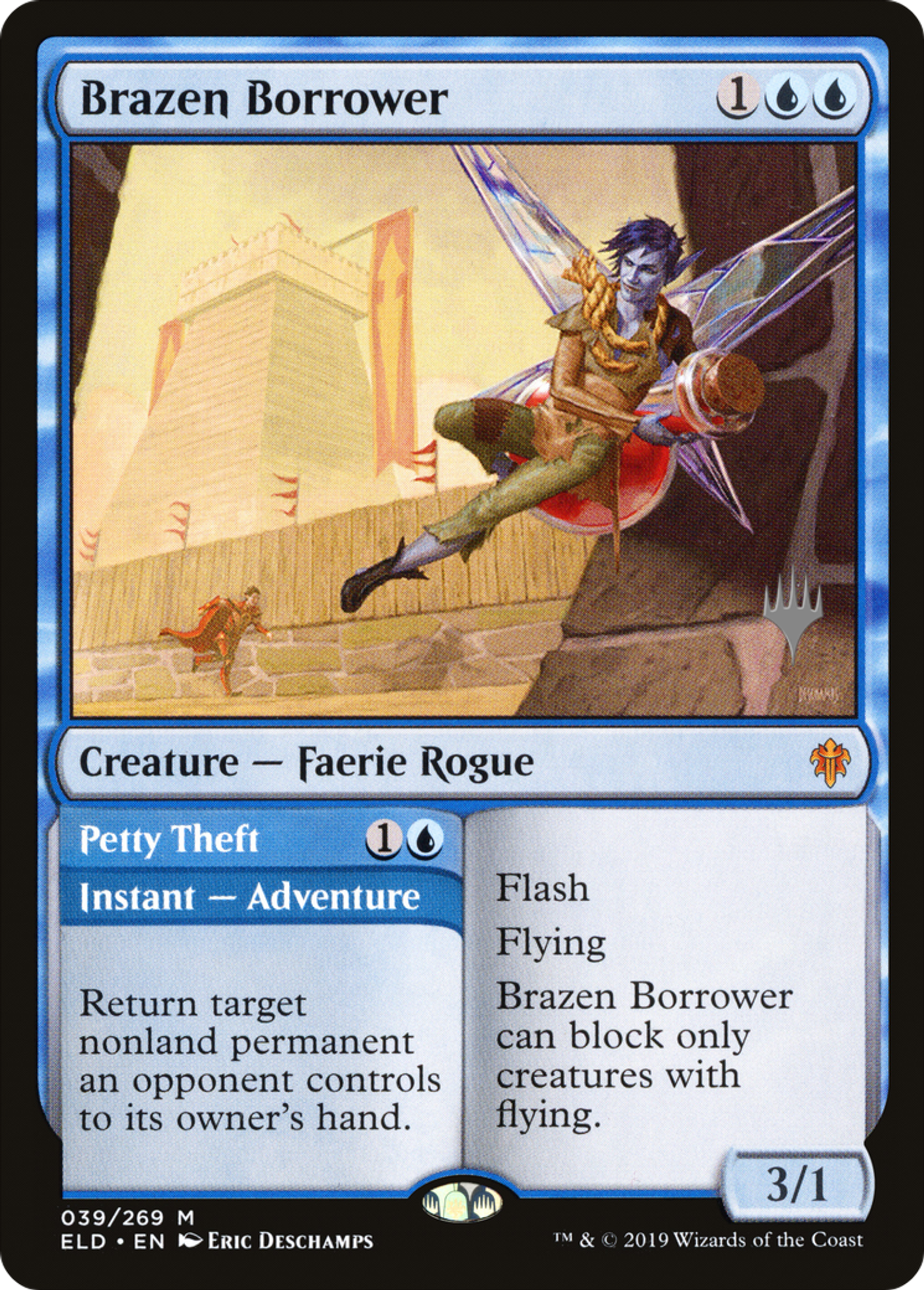 Emprunteur intrépide // Chapardage — Throne of Eldraine Promos — Magic: The Gathering
