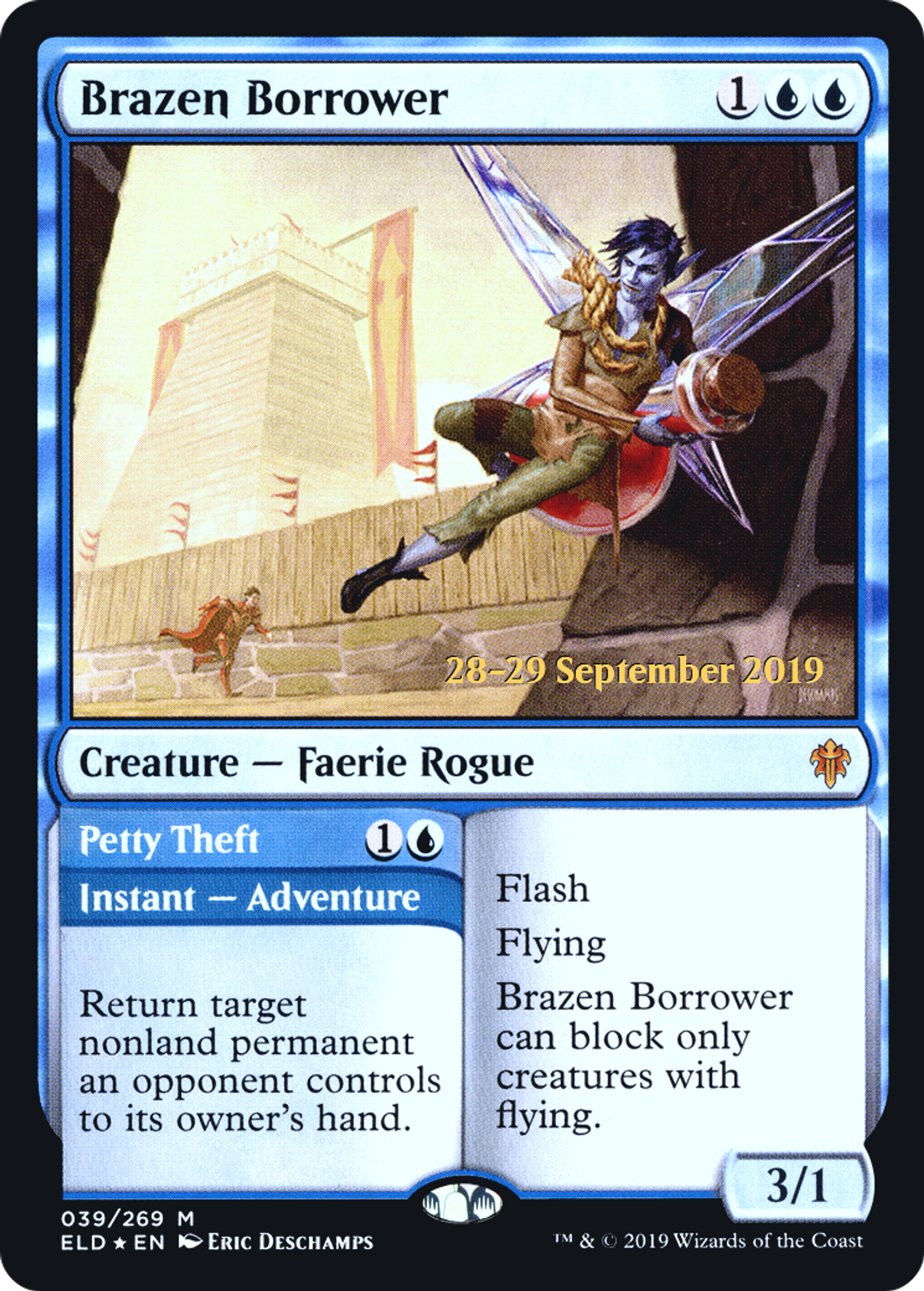 Emprunteur intrépide // Chapardage — Throne of Eldraine Promos — Magic: The Gathering