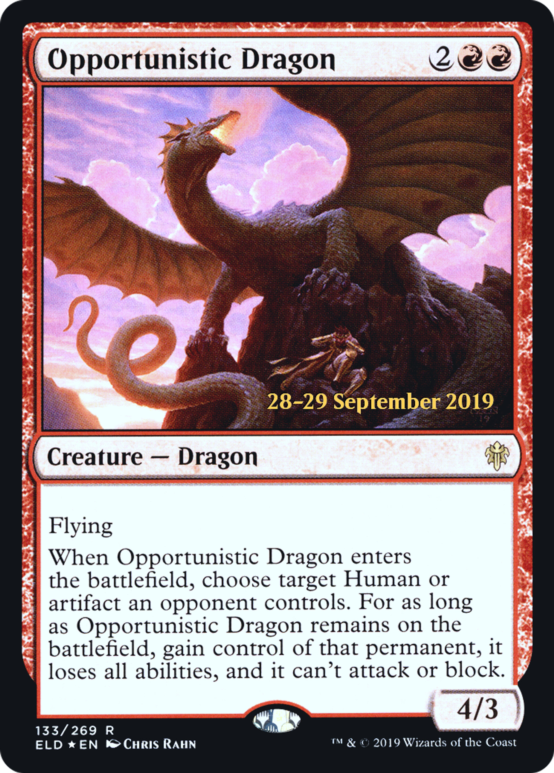 Dragon opportuniste — Throne of Eldraine Promos — Magic: The Gathering