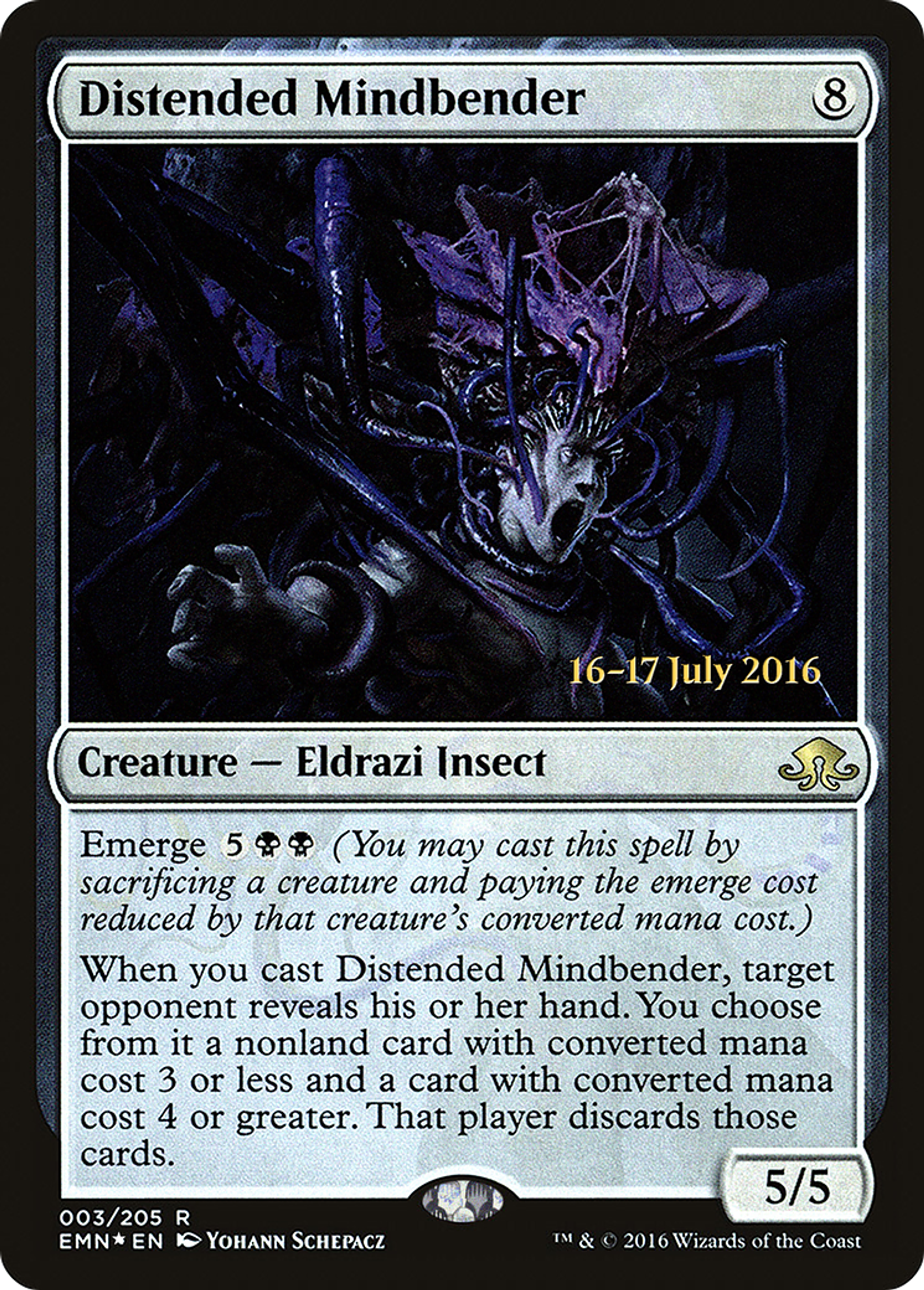 Distended Mindbender — Eldritch Moon Promos — Magic: The Gathering