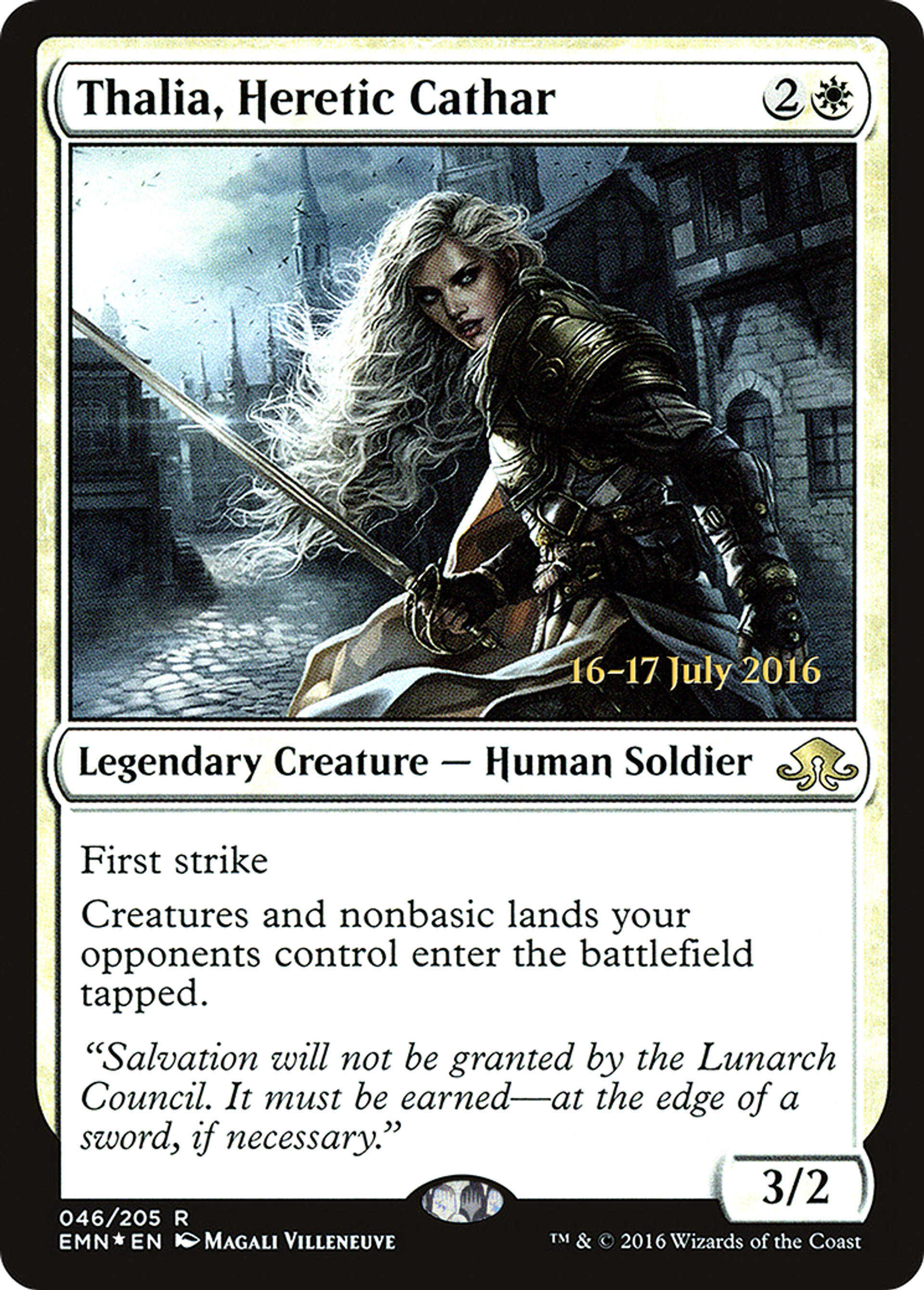 Thalia, Heretic Cathar — Eldritch Moon Promos — Magic: The Gathering