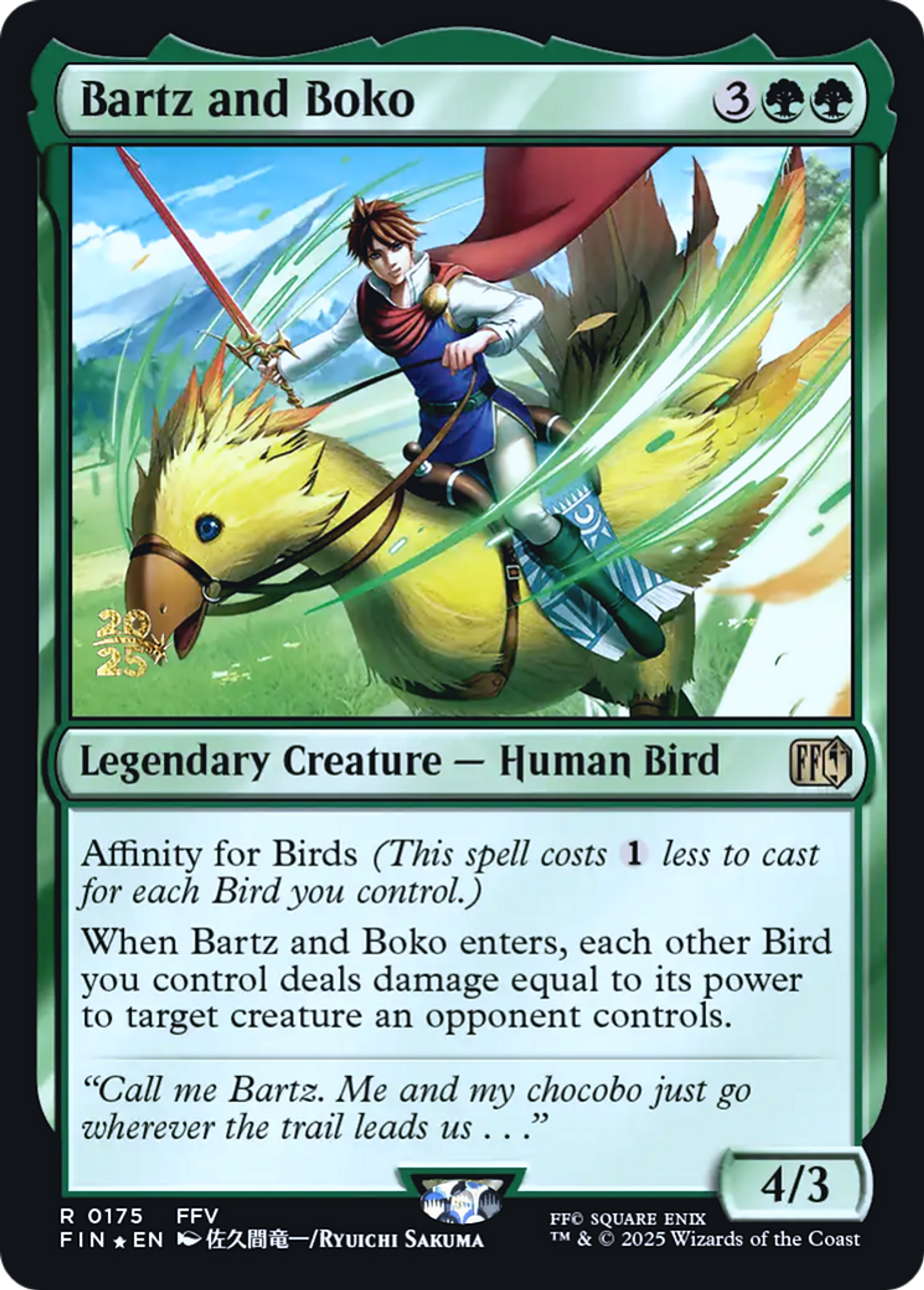 Bartz et Boko — Final Fantasy Promos — Magic: The Gathering