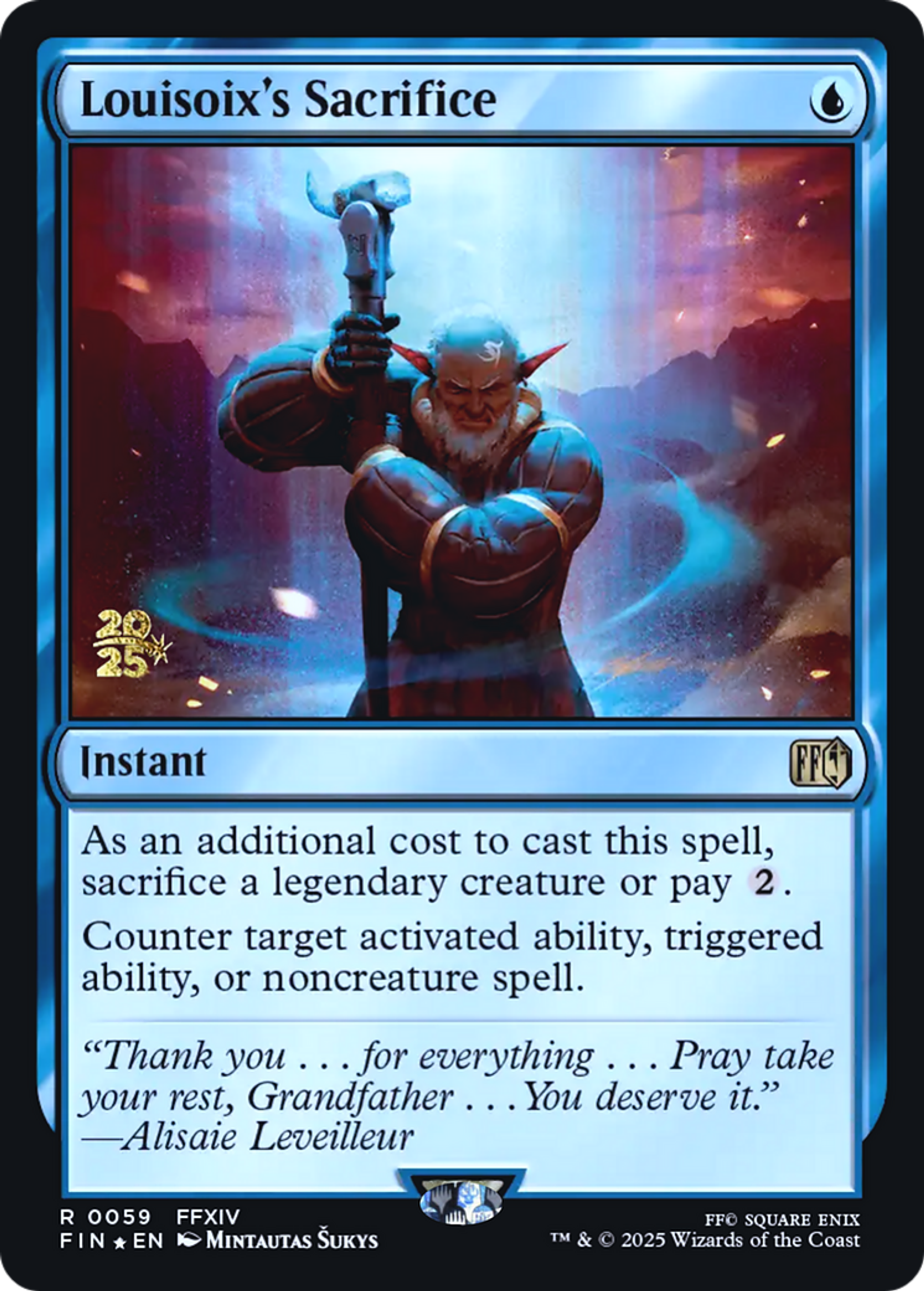 Sacrifice de Louisoix — Final Fantasy Promos — Magic: The Gathering