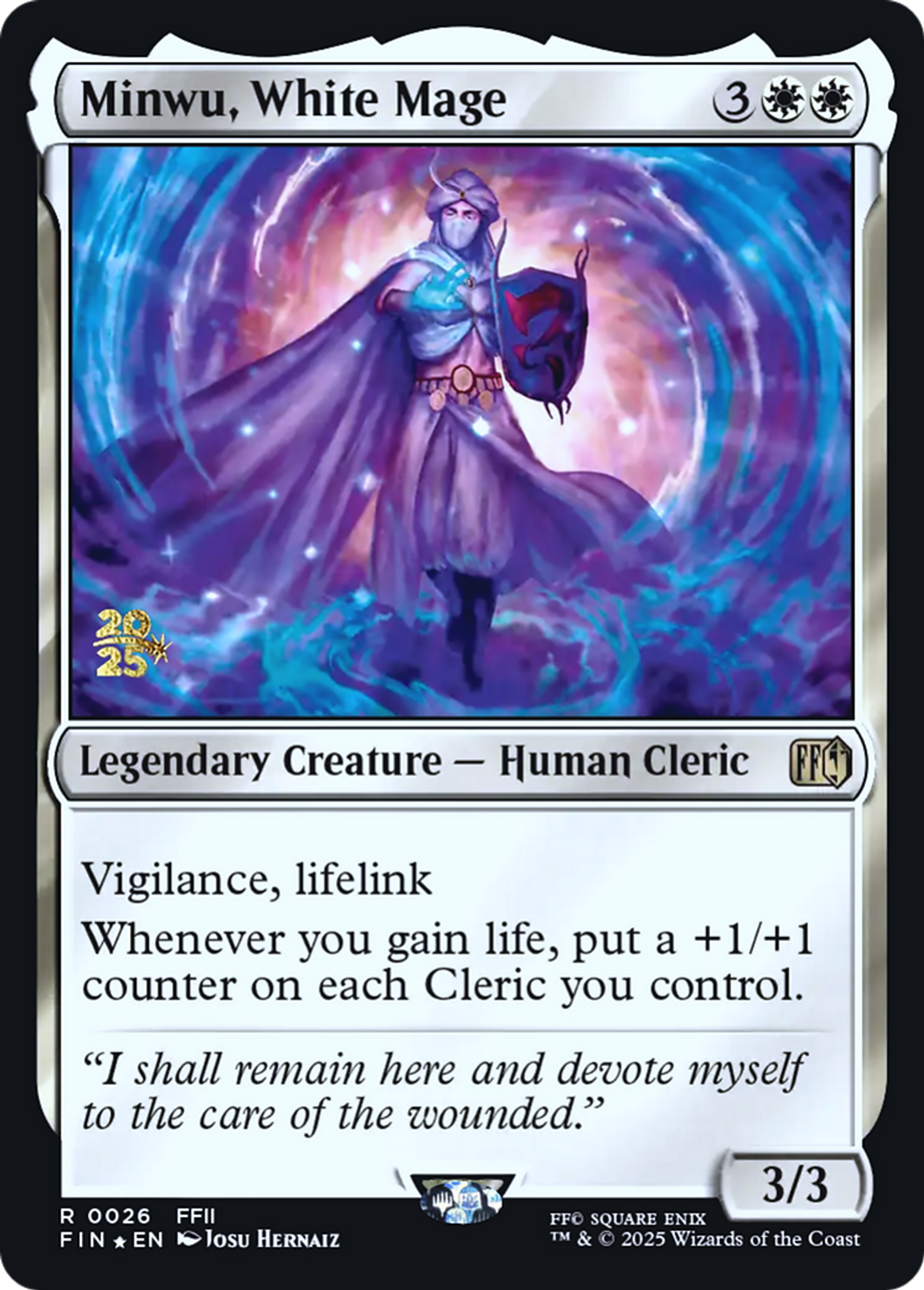 Minnwu, mage blanc — Final Fantasy Promos — Magic: The Gathering