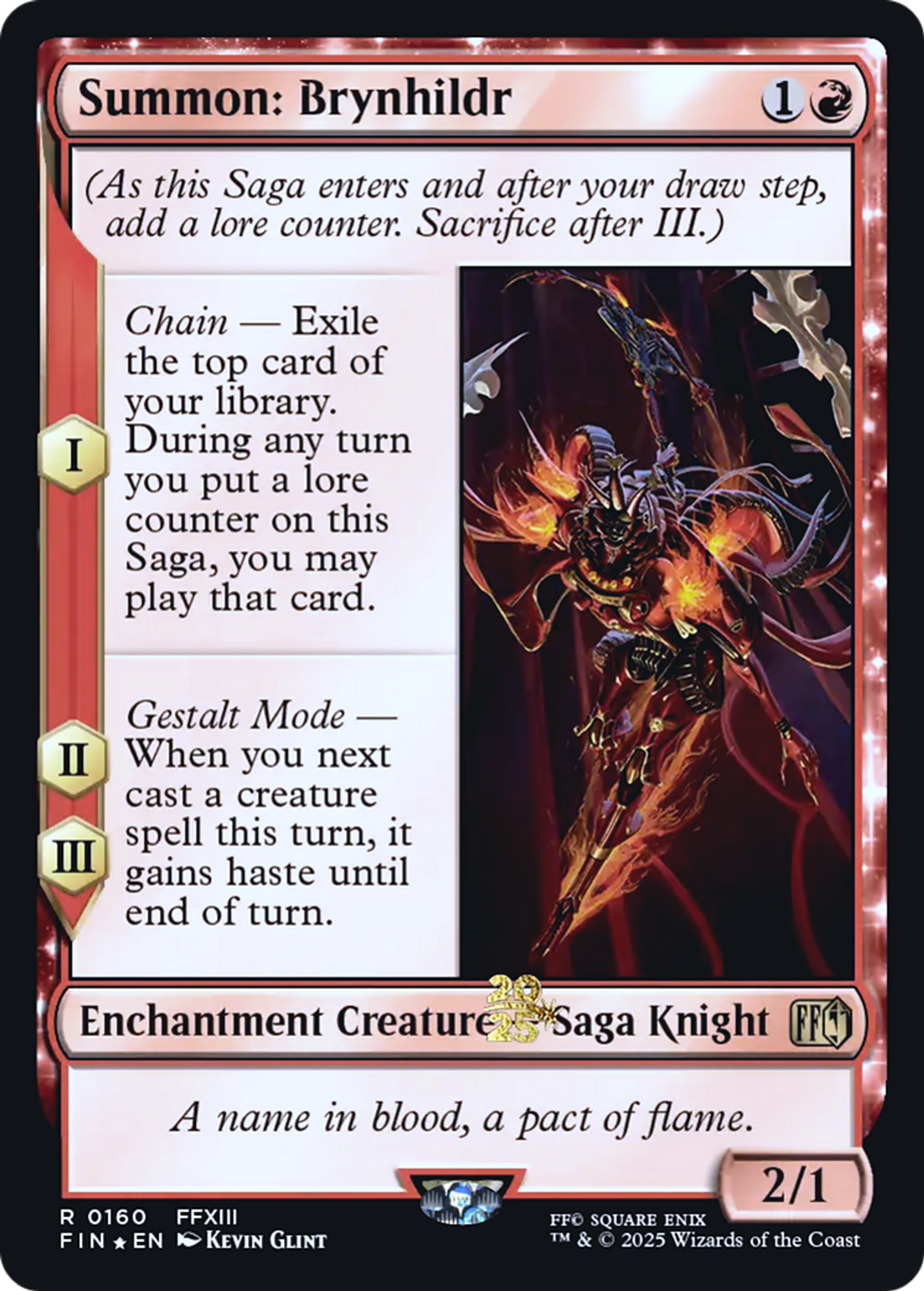Invocation : Brynhildr — Final Fantasy Promos — Magic: The Gathering