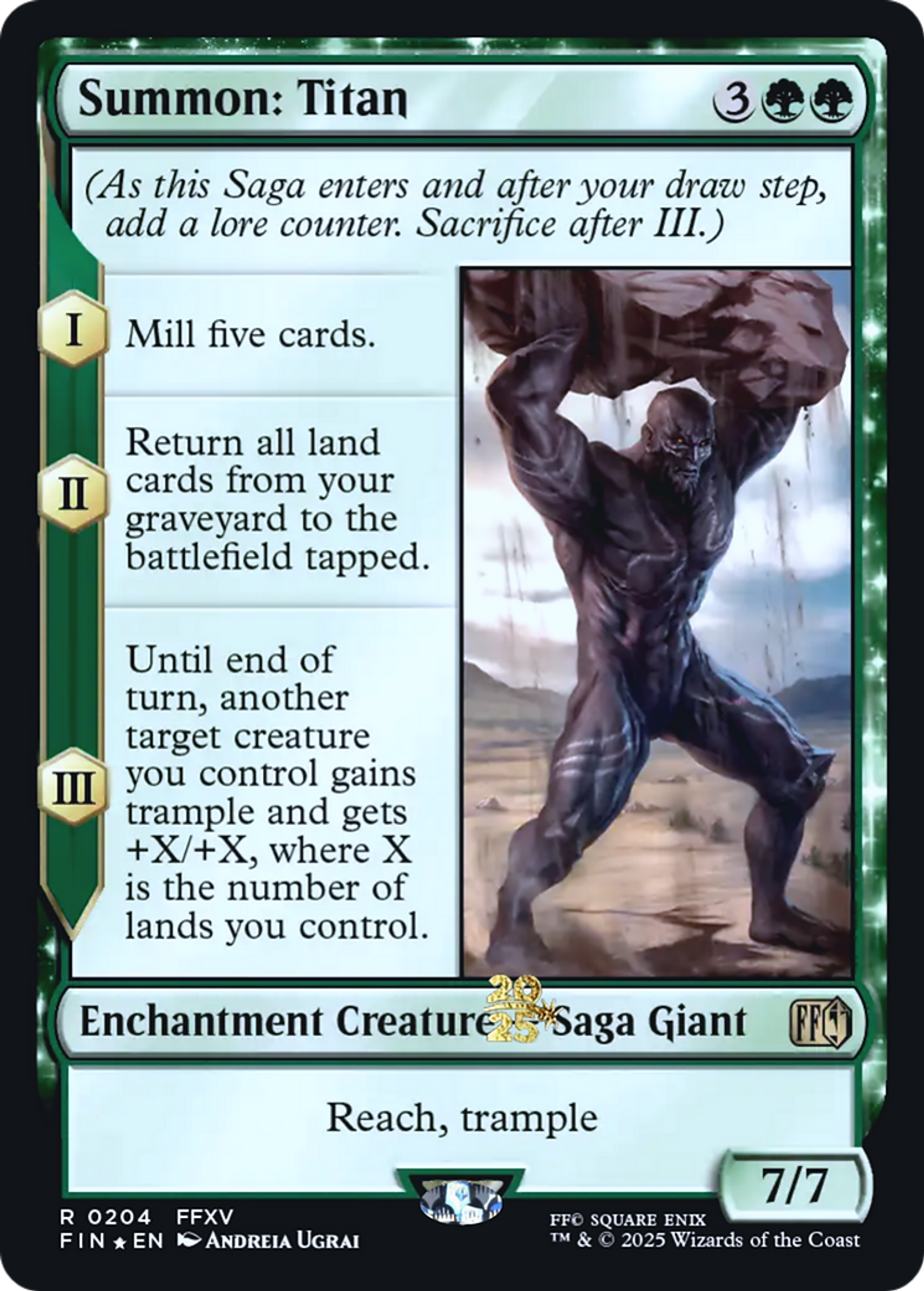Invocation : Titan — Final Fantasy Promos — Magic: The Gathering