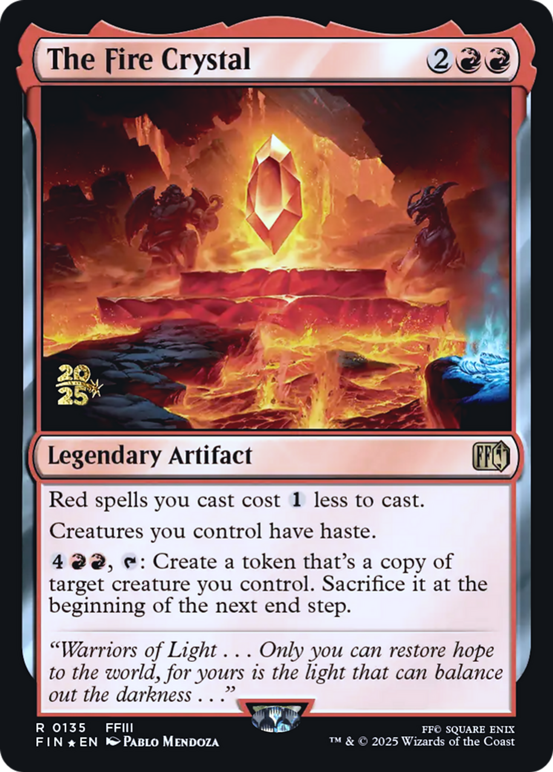 Le Cristal du feu — Final Fantasy Promos — Magic: The Gathering